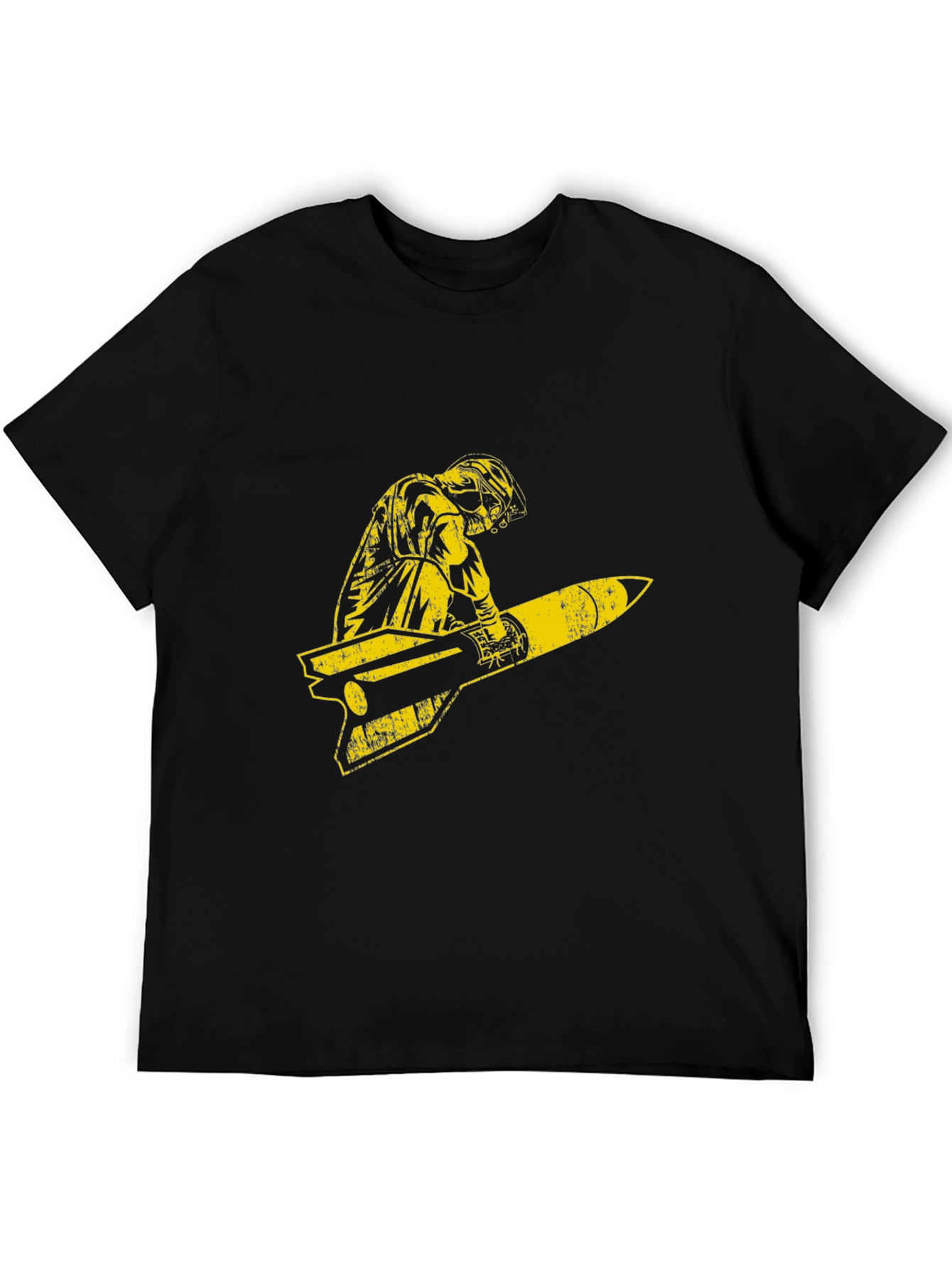 Retro Pilot Missile Ride Graphic T-Shirt