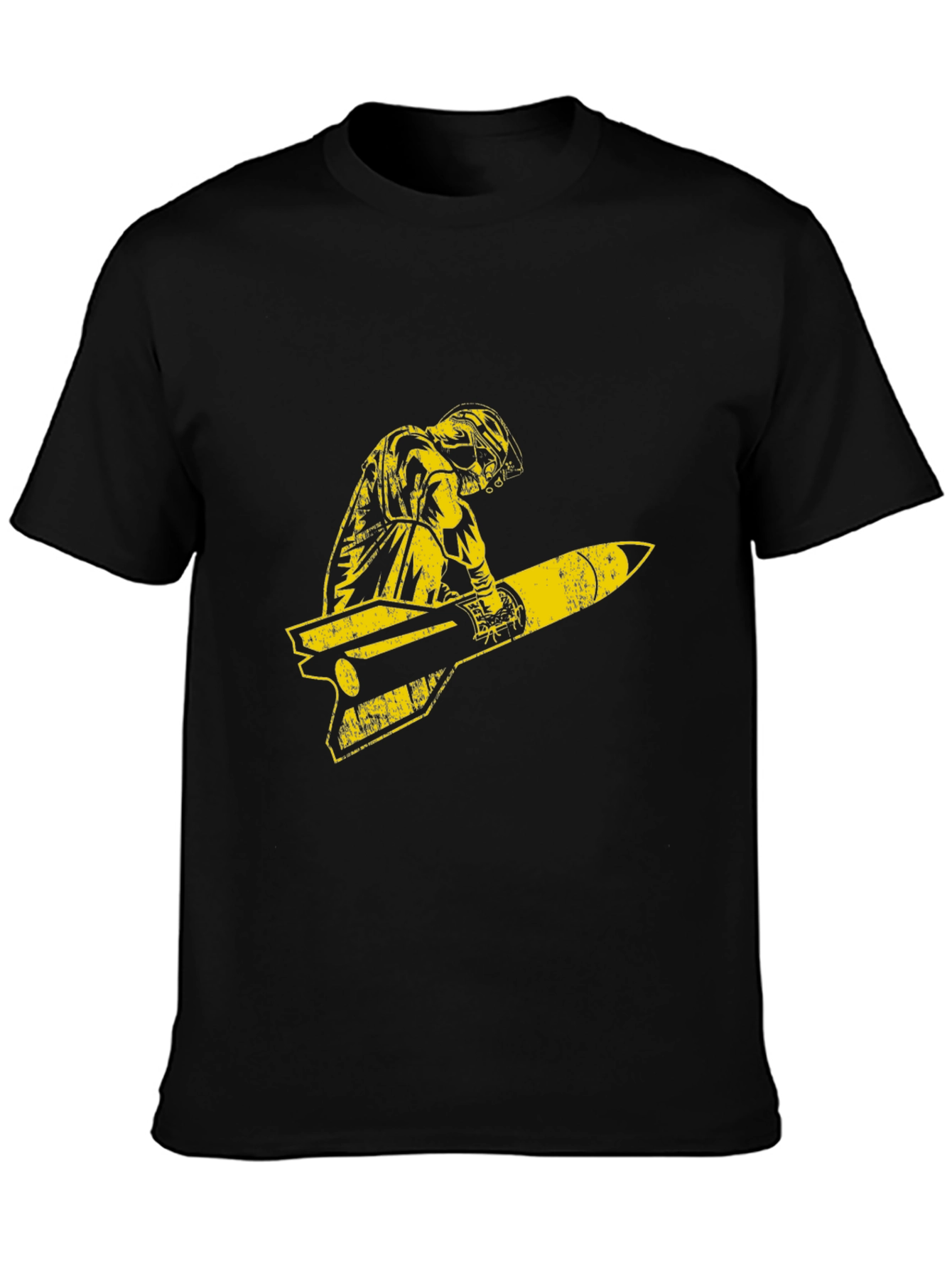 Retro Pilot Missile Ride Graphic T-Shirt