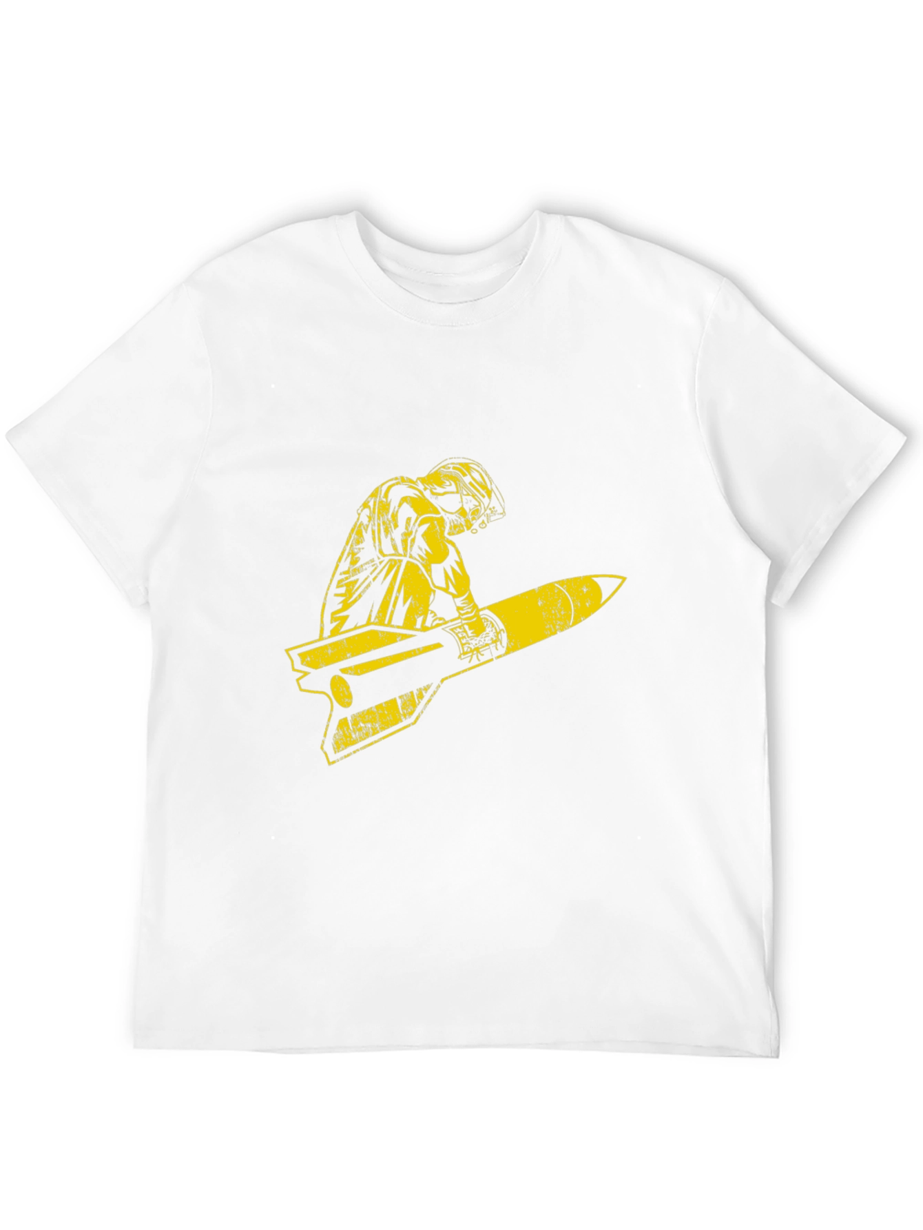 Retro Pilot Missile Ride Graphic T-Shirt