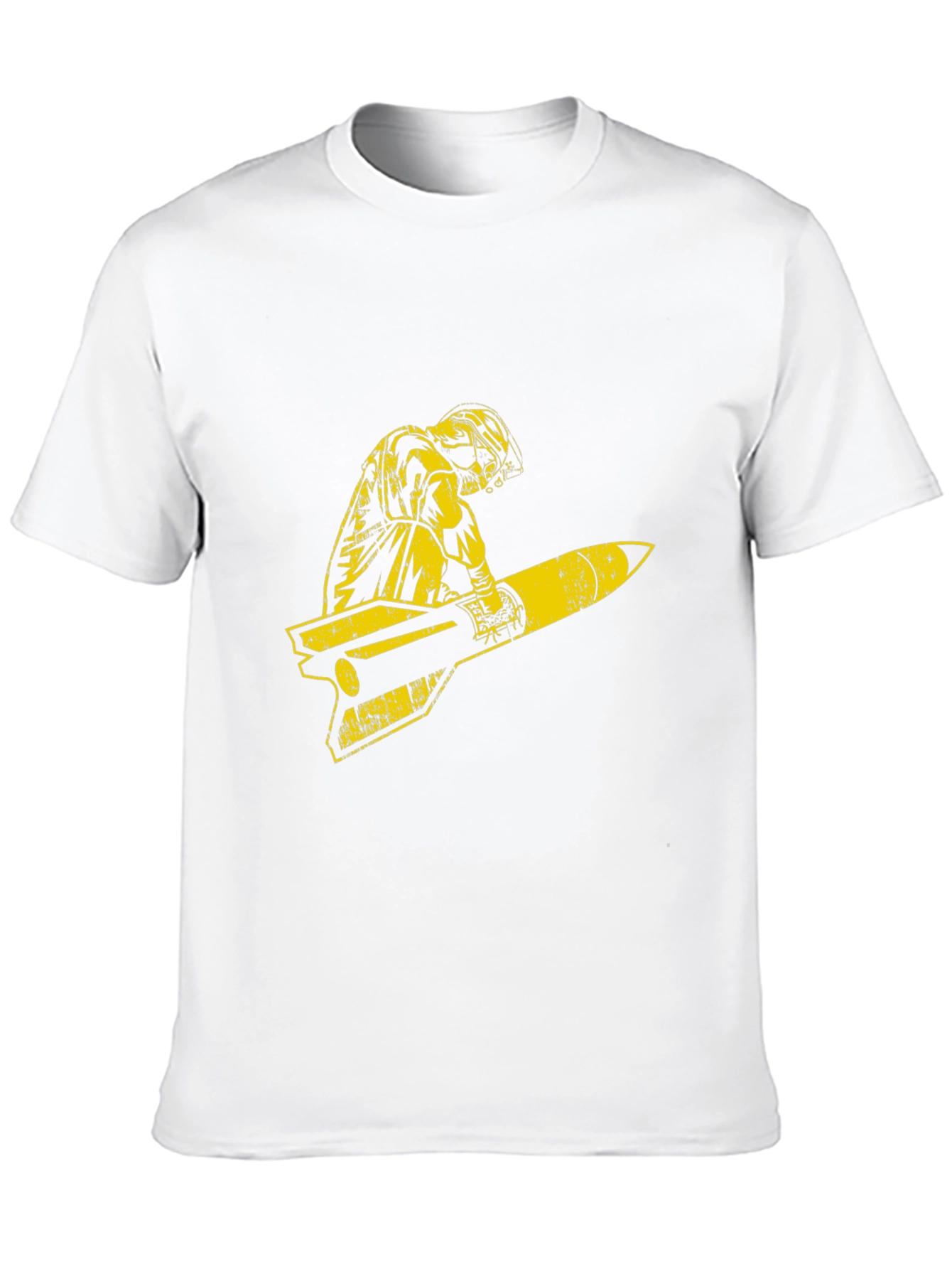 Retro Pilot Missile Ride Graphic T-Shirt