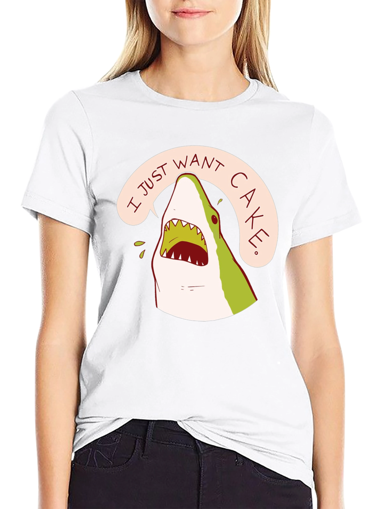 Cake Shark T-Shirt - Funny Cartoon Tee