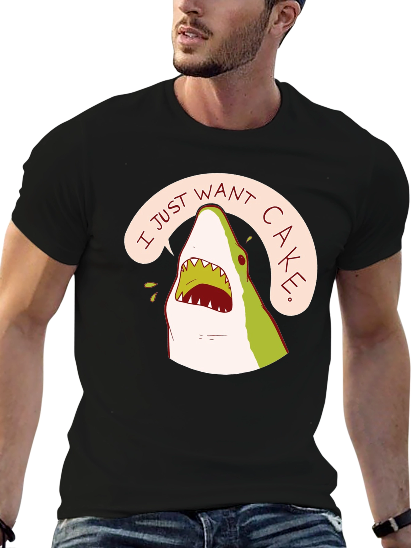 Cake Shark T-Shirt - Funny Cartoon Tee