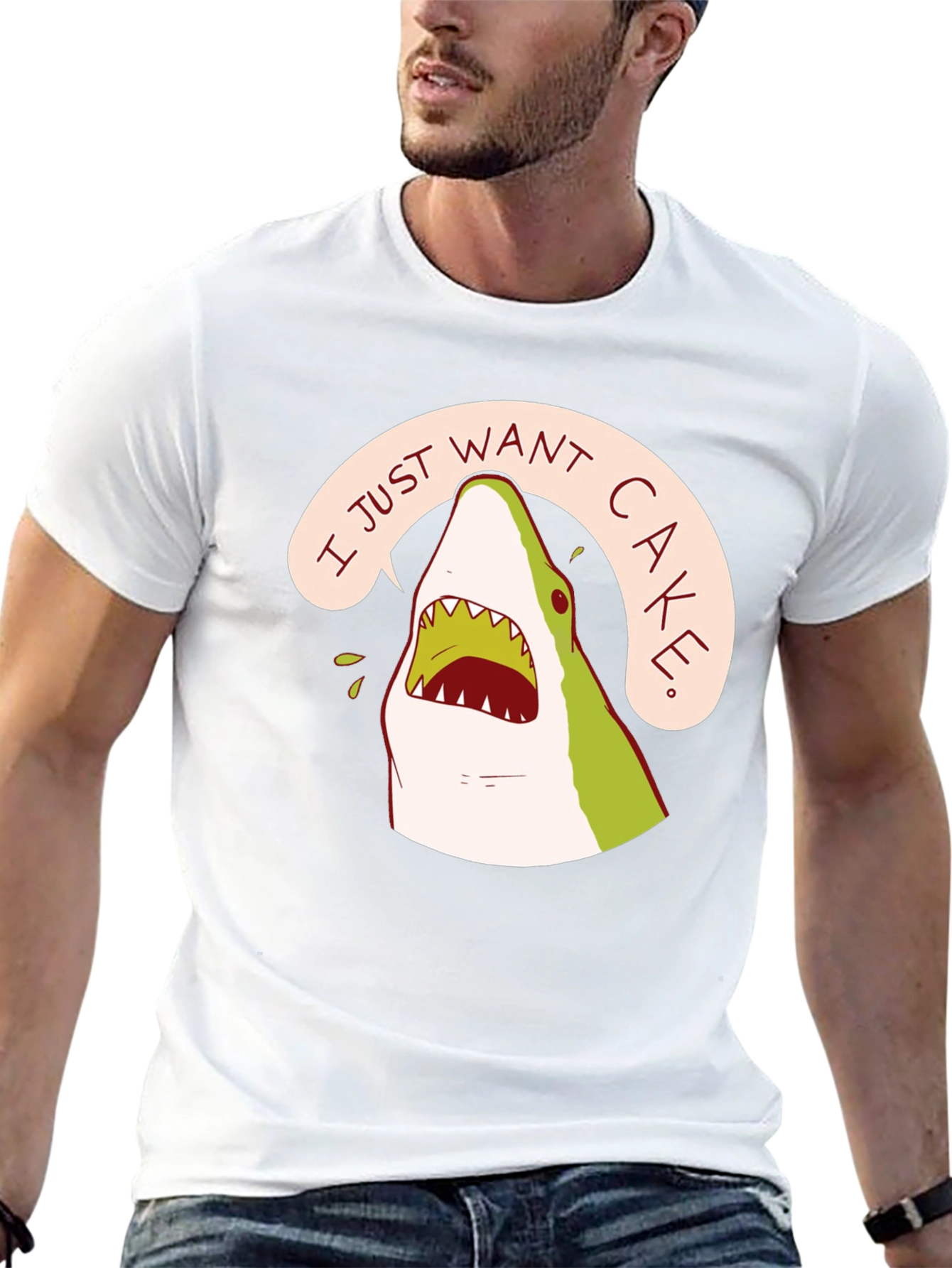 Cake Shark T-Shirt - Funny Cartoon Tee