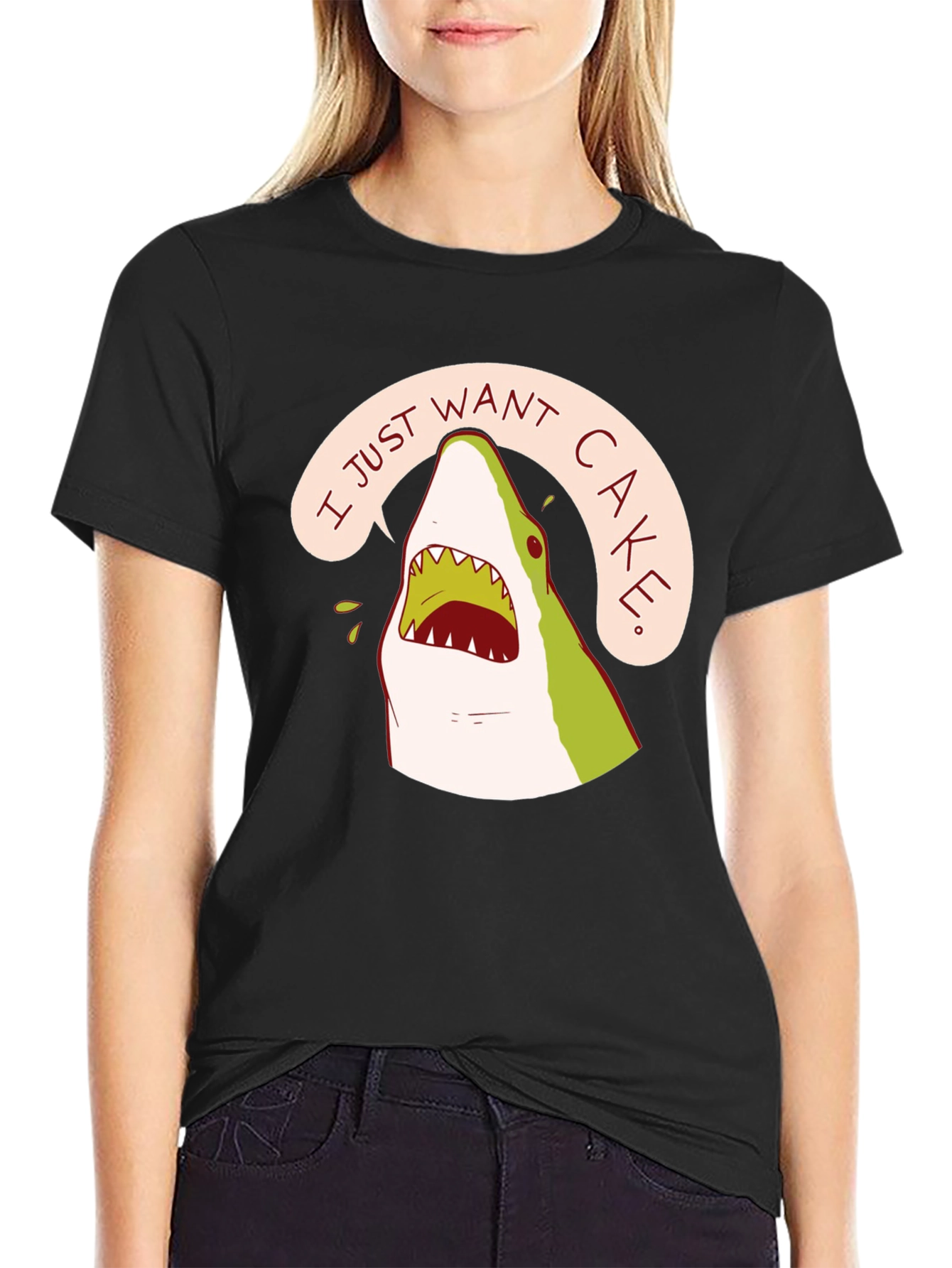 Cake Shark T-Shirt - Funny Cartoon Tee