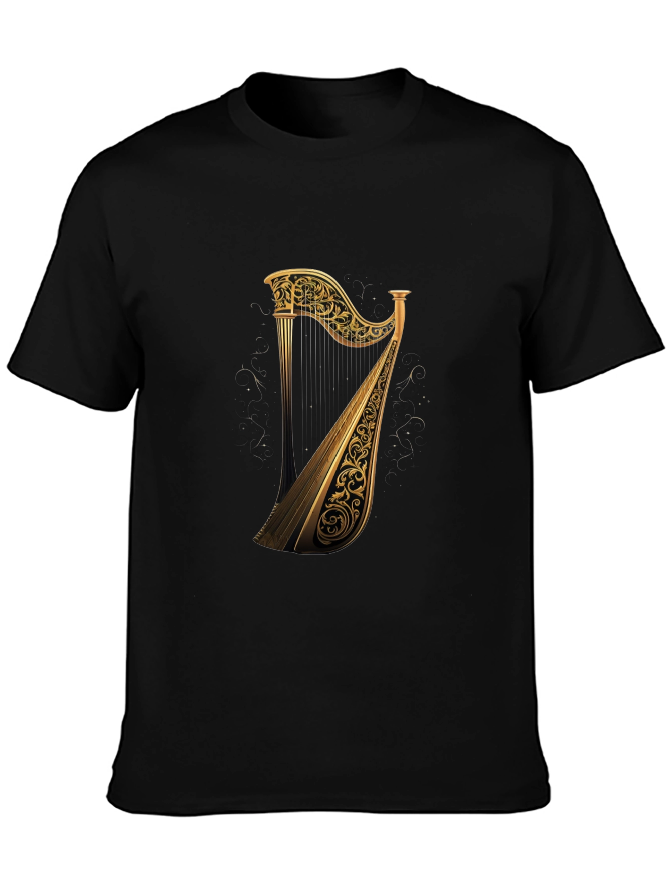 Golden Harp Graphic Tee - Black T-Shirt