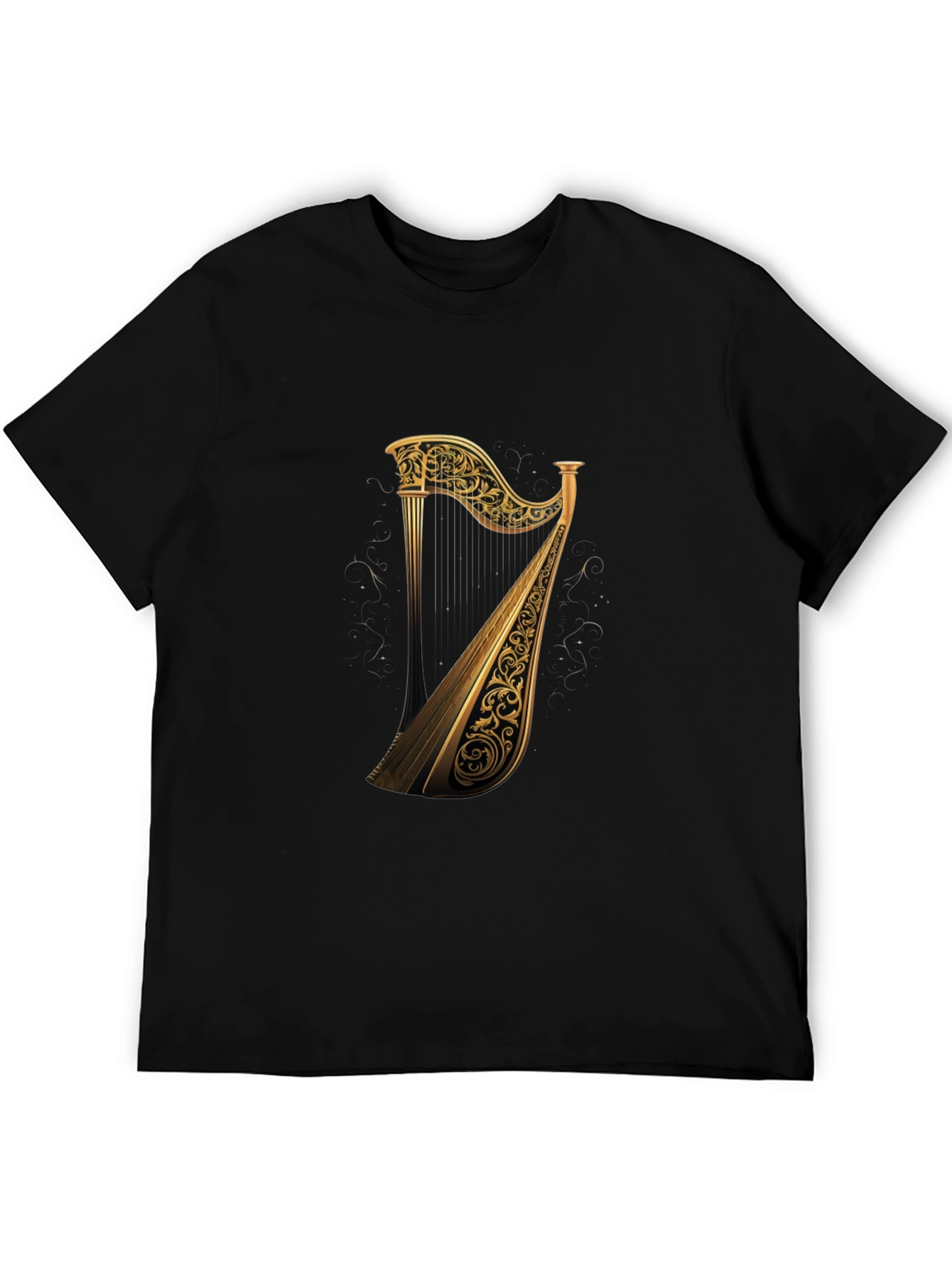 Golden Harp Graphic Tee - Black T-Shirt