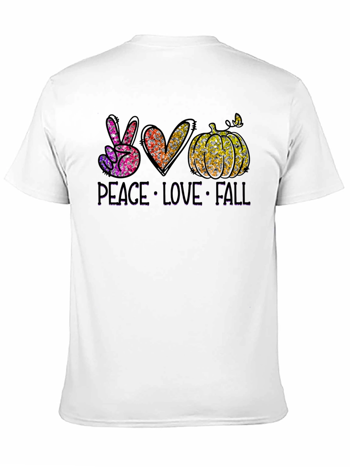 Peace Love Fall Black T-Shirt
