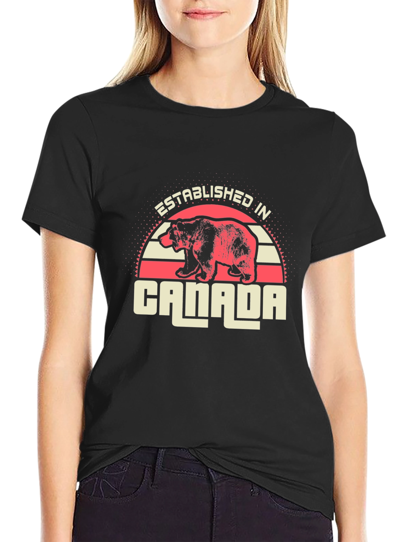 Established in Canada Bear Graphic Tee