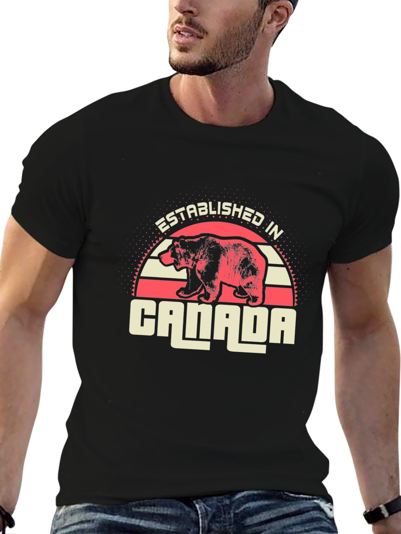 Established in Canada Bear Graphic Tee