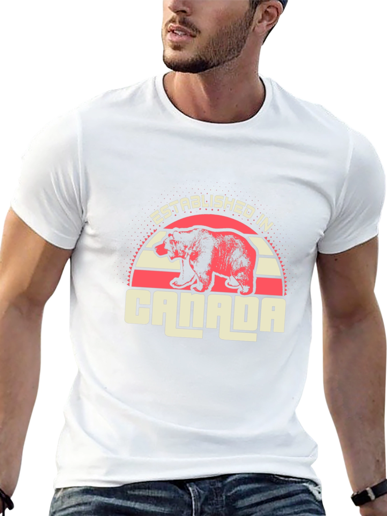 Established in Canada Bear Graphic Tee
