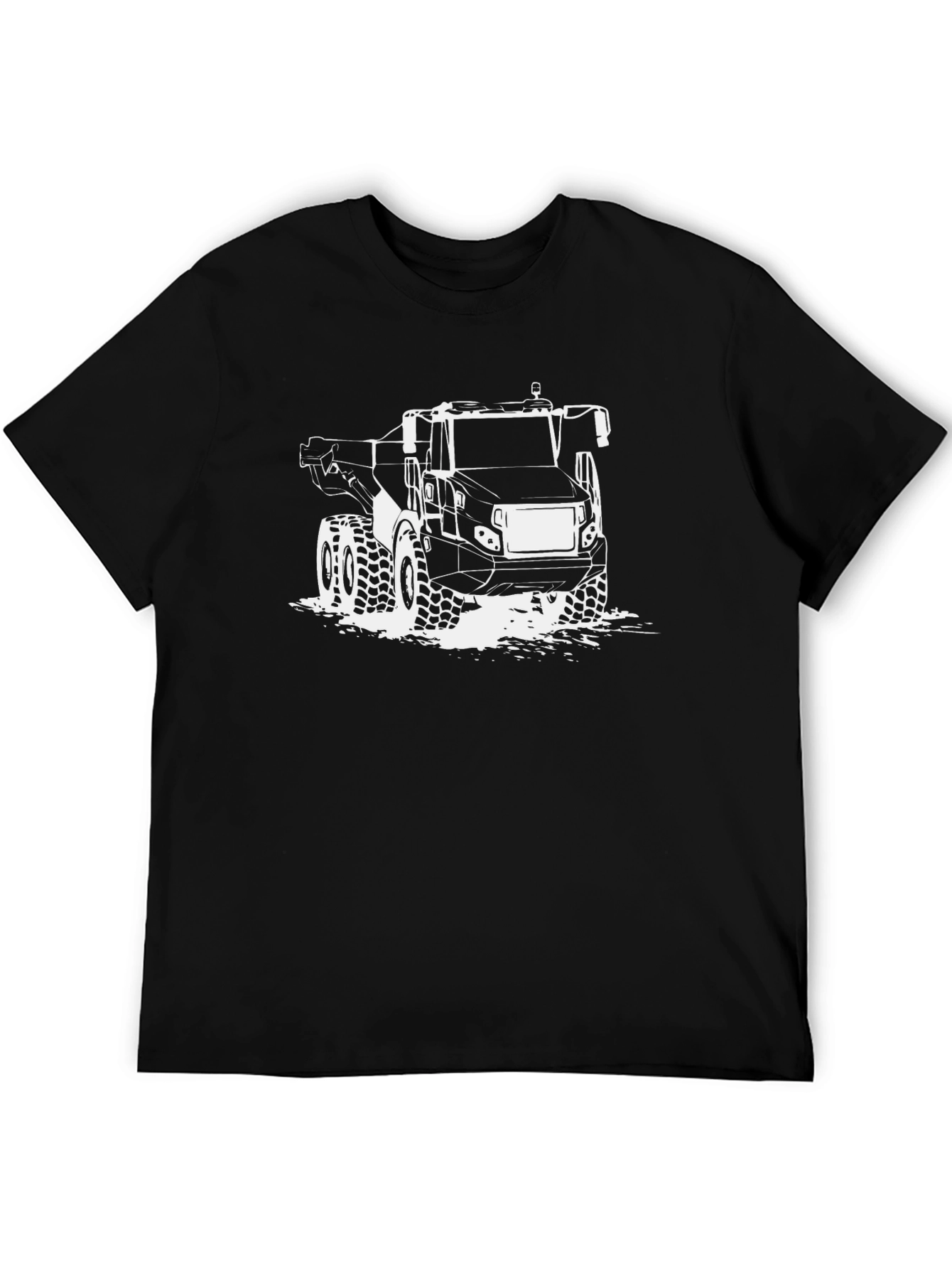 Heavy Equipment Graphic Tee - Black Cotton Blend