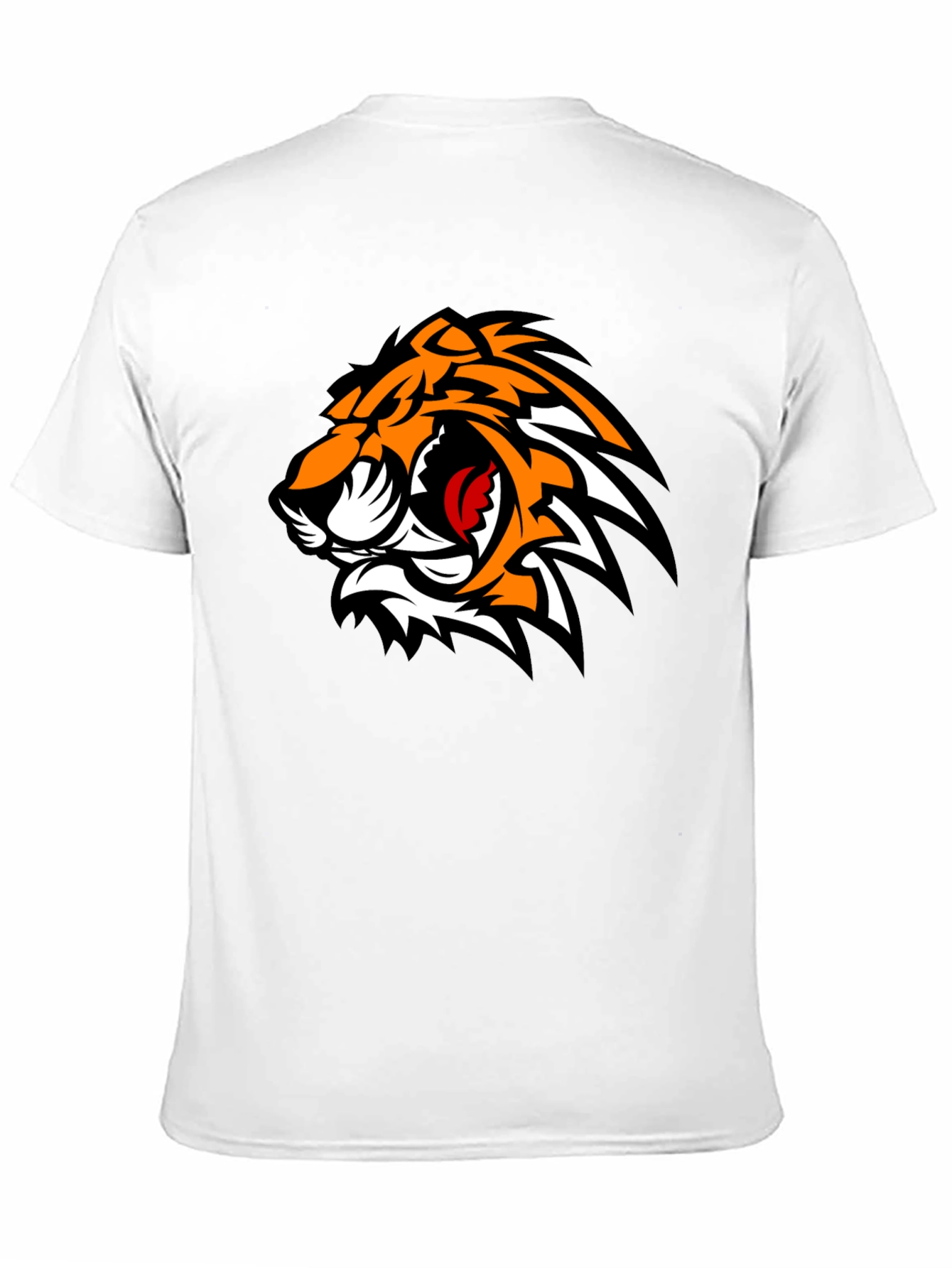 Black T-Shirt with Tiger Graphic