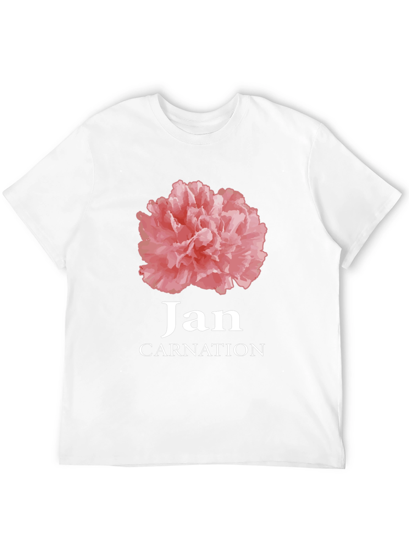 Jan Carnation Flower Birthday T-Shirt