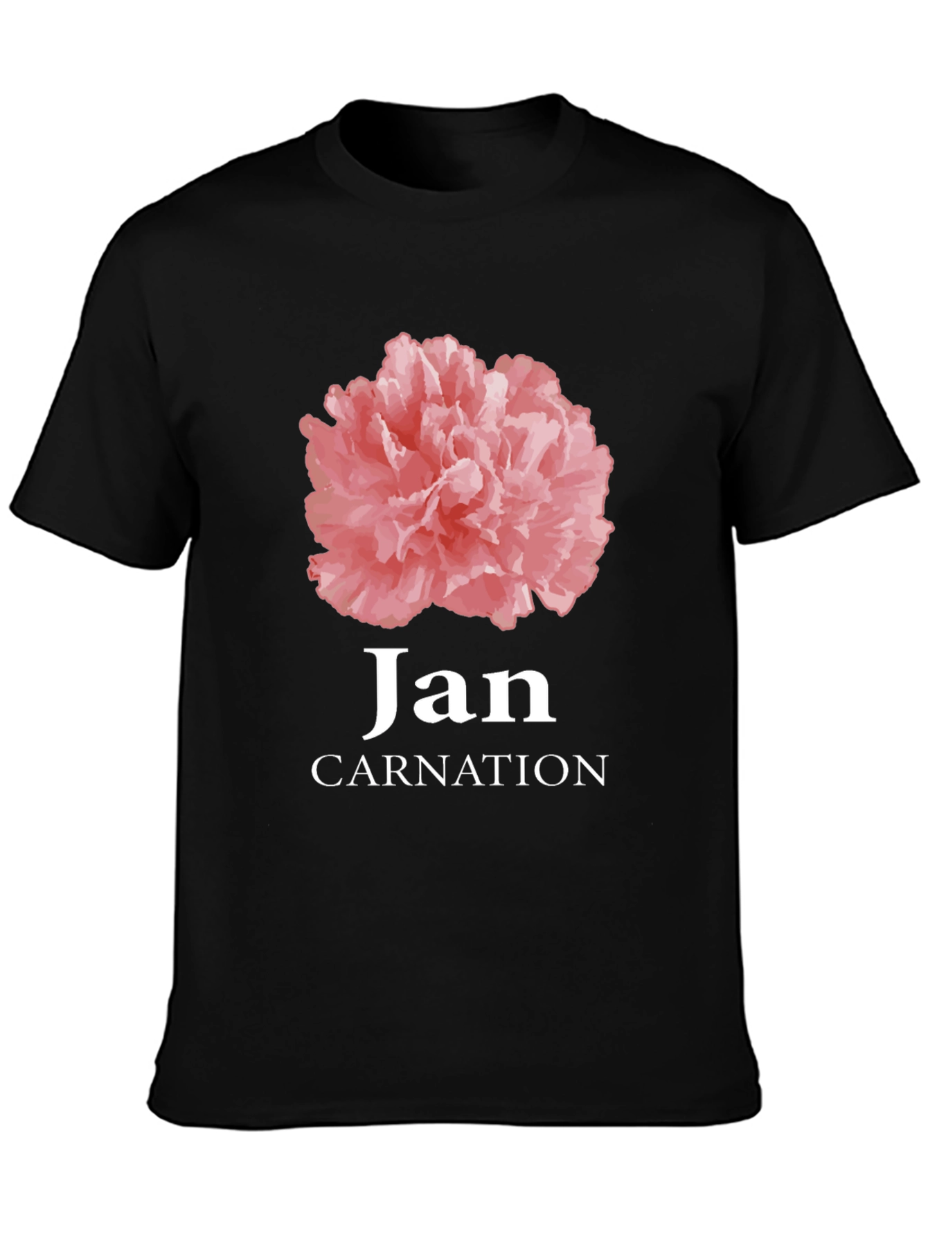 Jan Carnation Flower Birthday T-Shirt