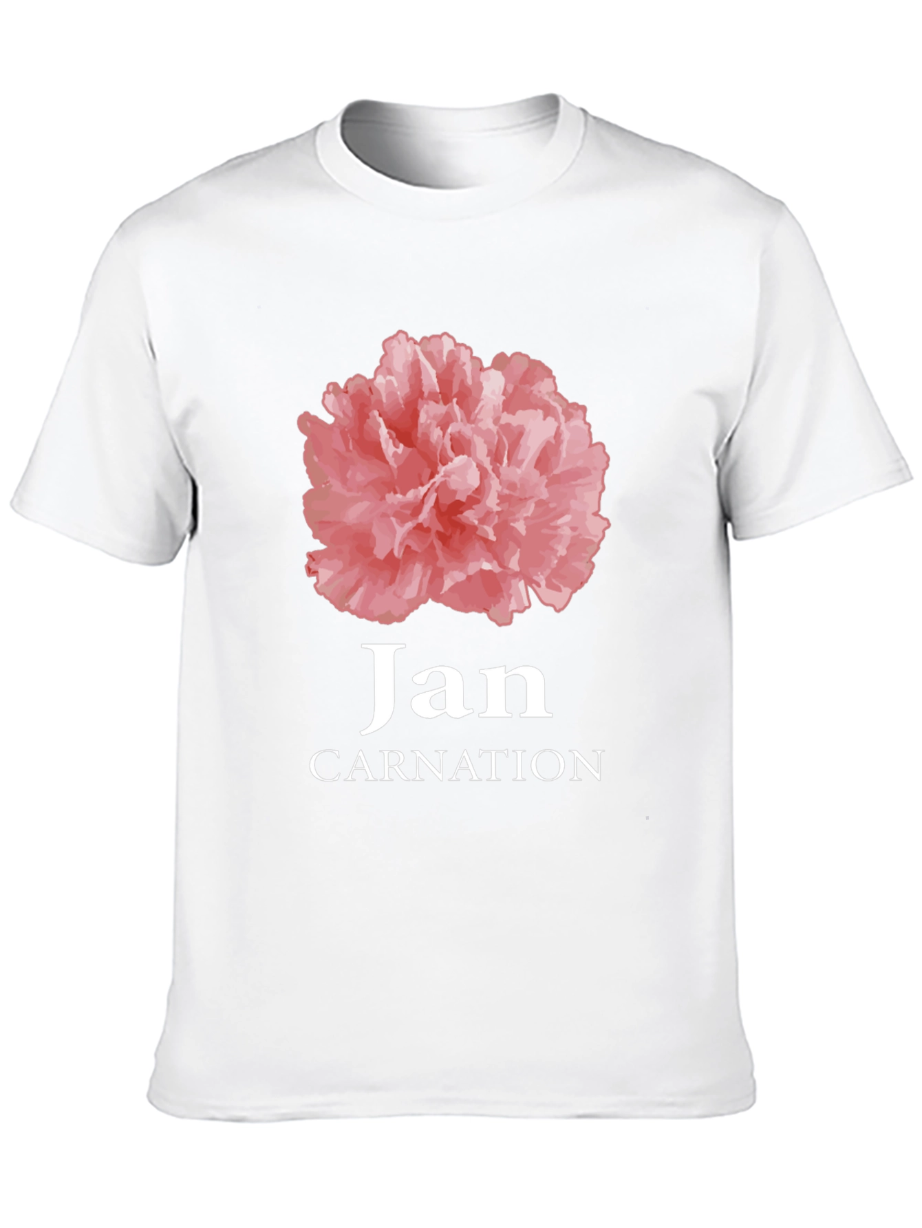 Jan Carnation Flower Birthday T-Shirt