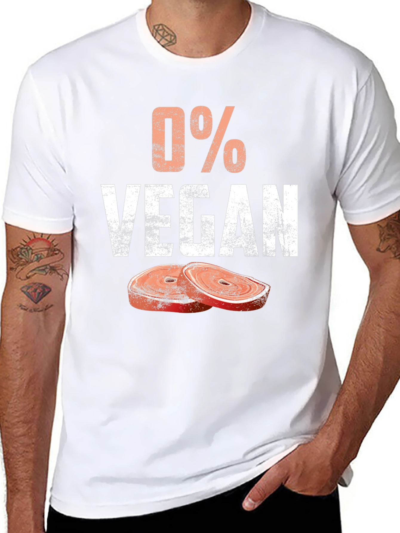 0% Vegan Funny Meat Lover T-Shirt