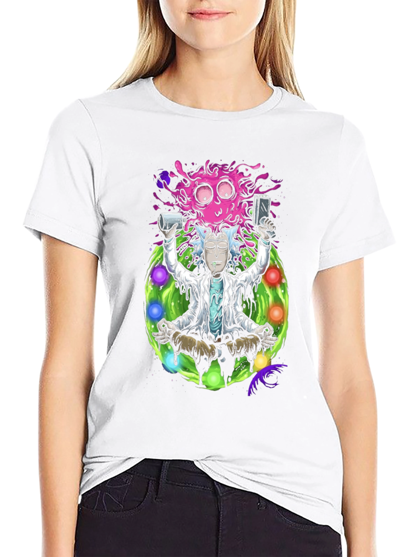 Rick and Morty Meditation T-Shirt - Black
