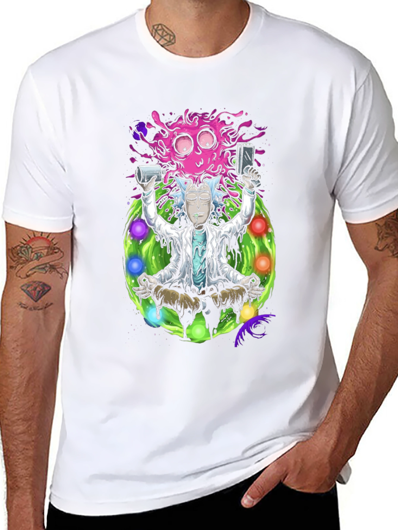 Rick and Morty Meditation T-Shirt - Black