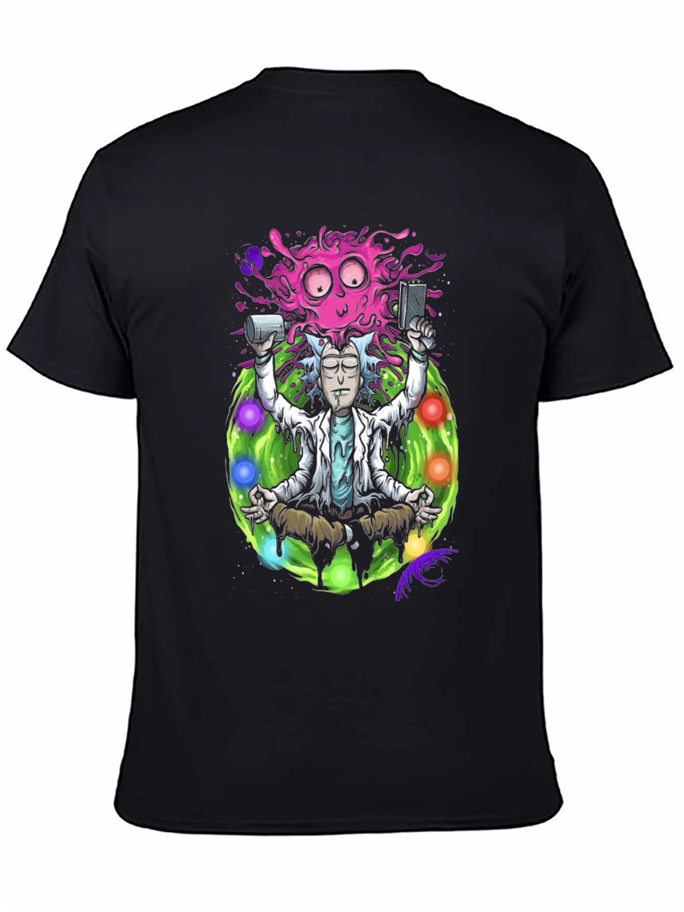 Rick and Morty Meditation T-Shirt - Black