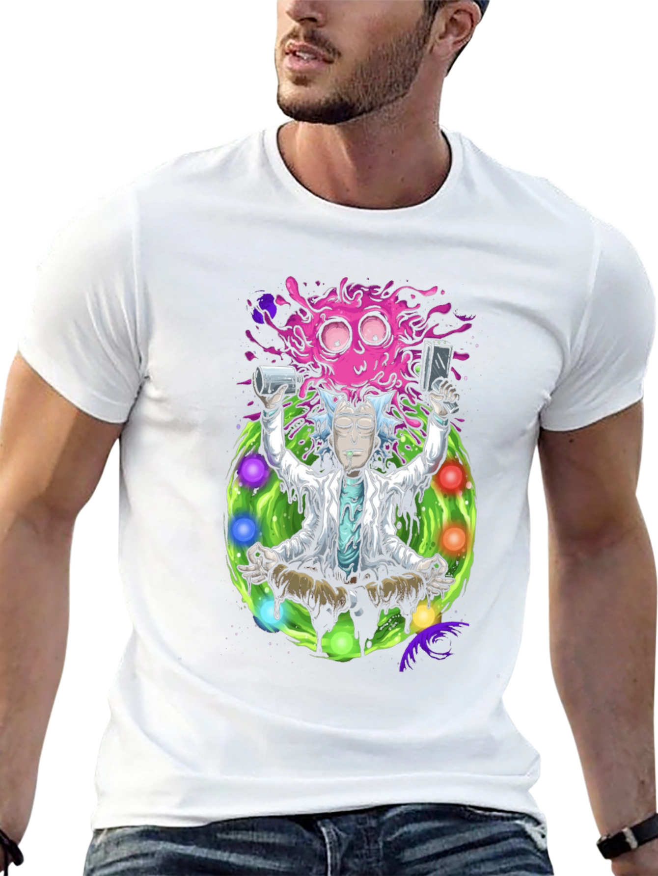 Rick and Morty Meditation T-Shirt - Black