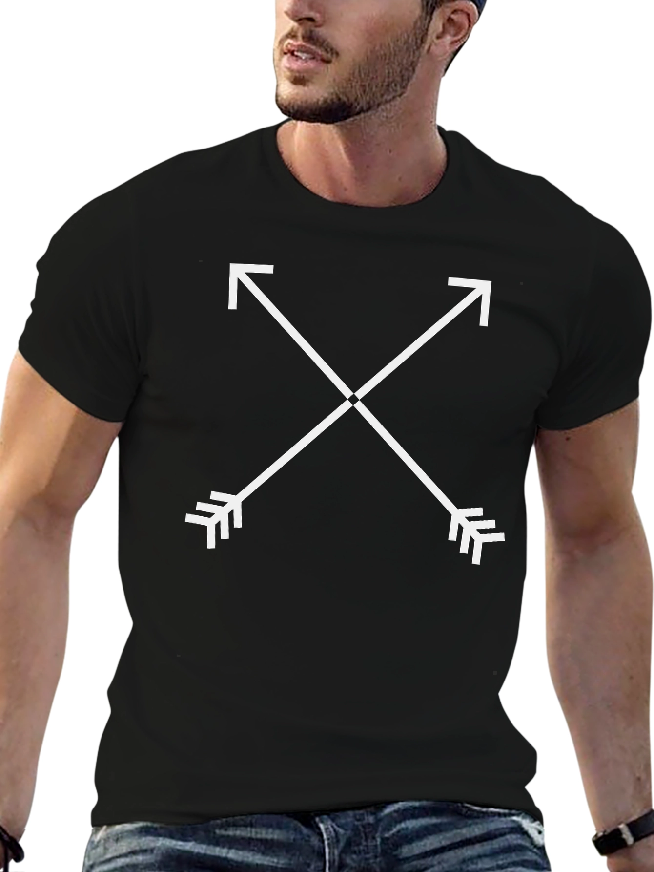 Arrow Graphic T-Shirt - Stylish Black Tee