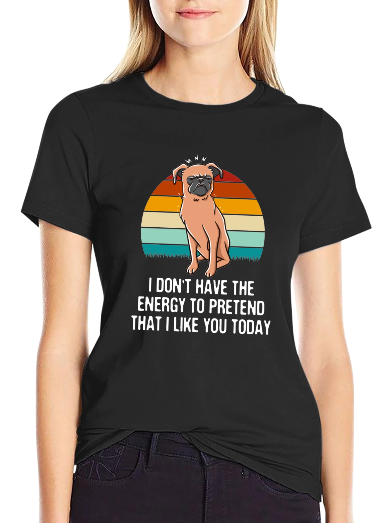 Funny Pug T-Shirt - I Dont Have The Energy