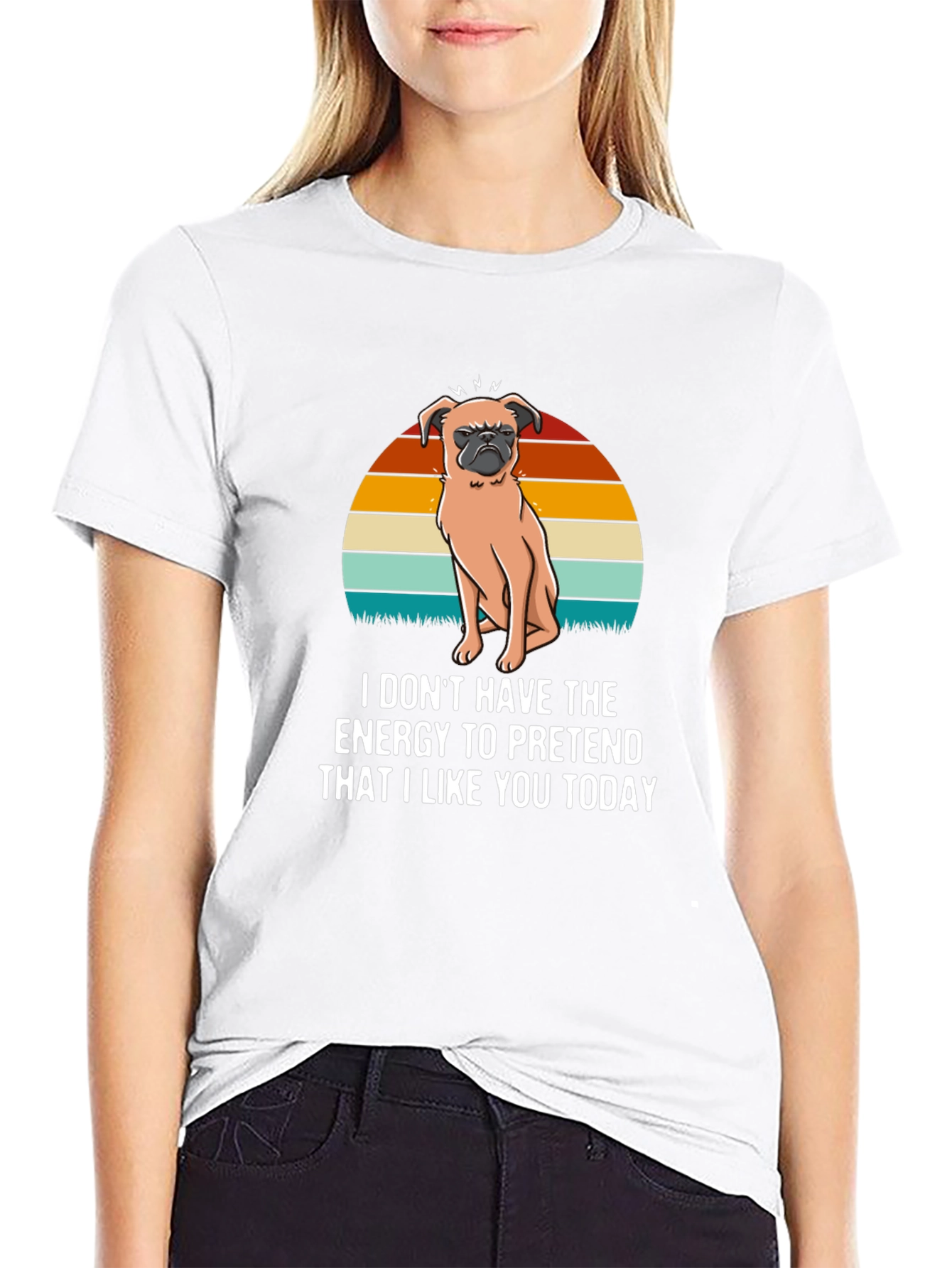 Funny Pug T-Shirt - I Dont Have The Energy
