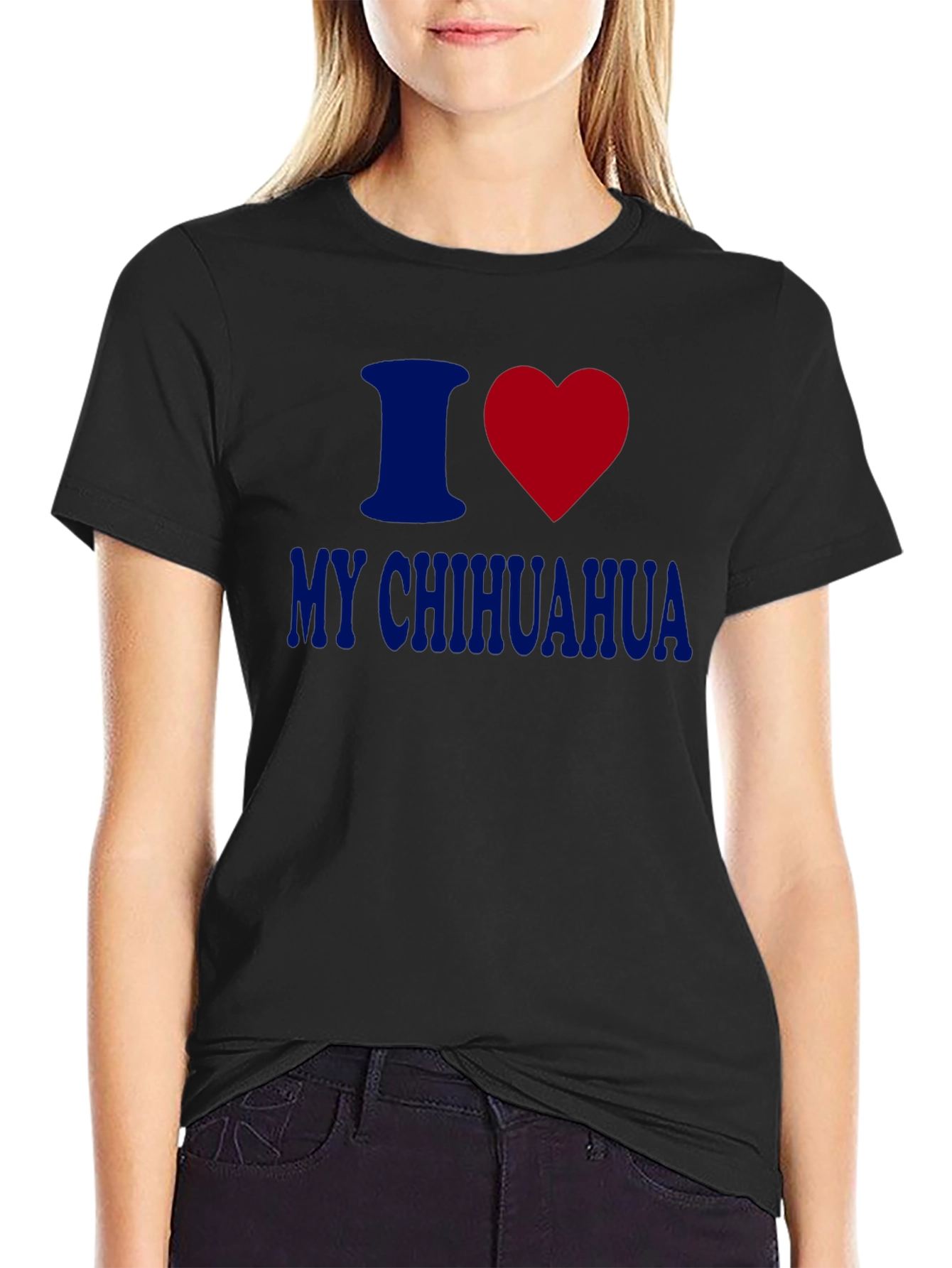I Heart My Chihuahua Black T-Shirt