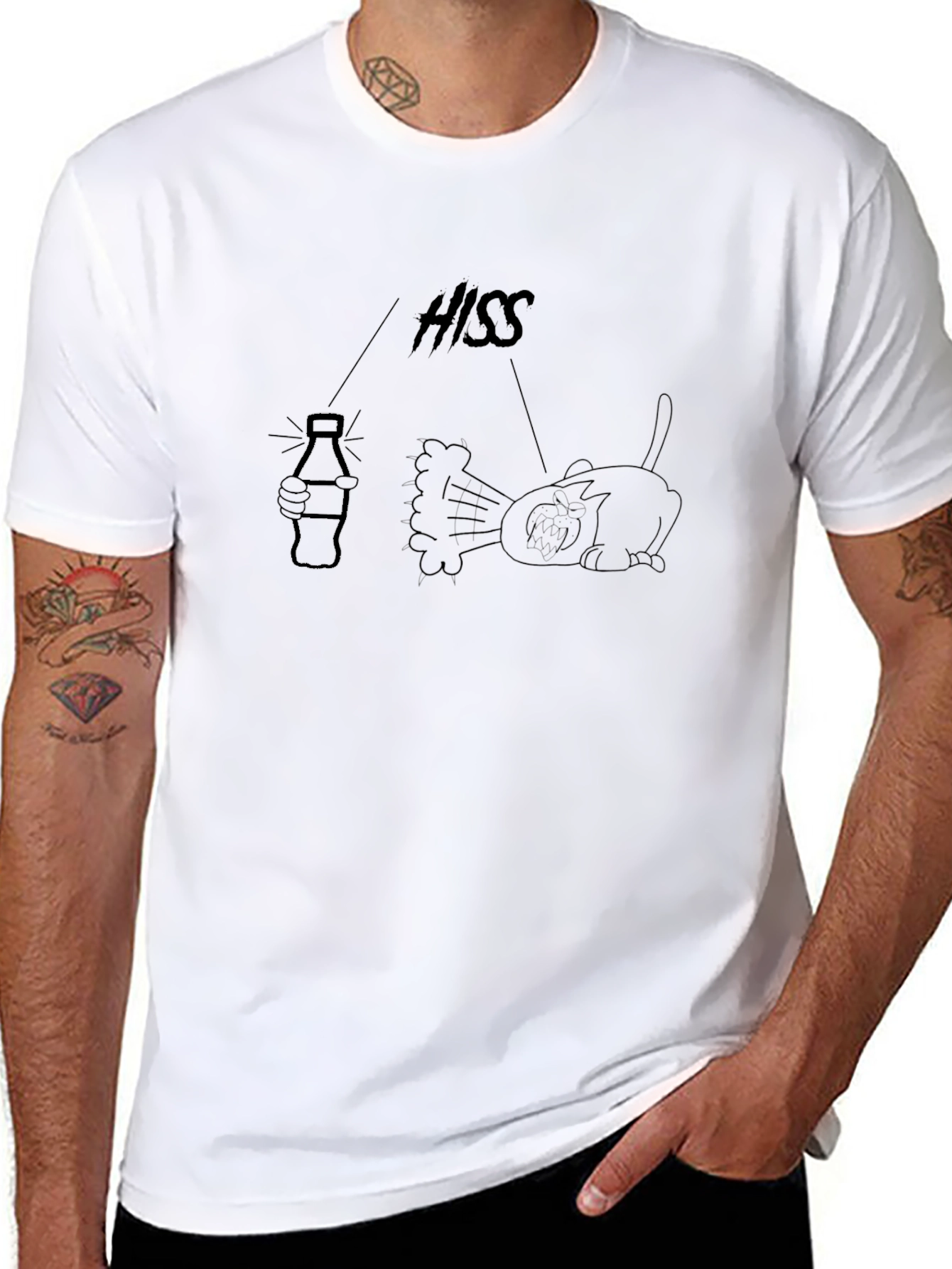 Hiss Cat Graphic T-Shirt