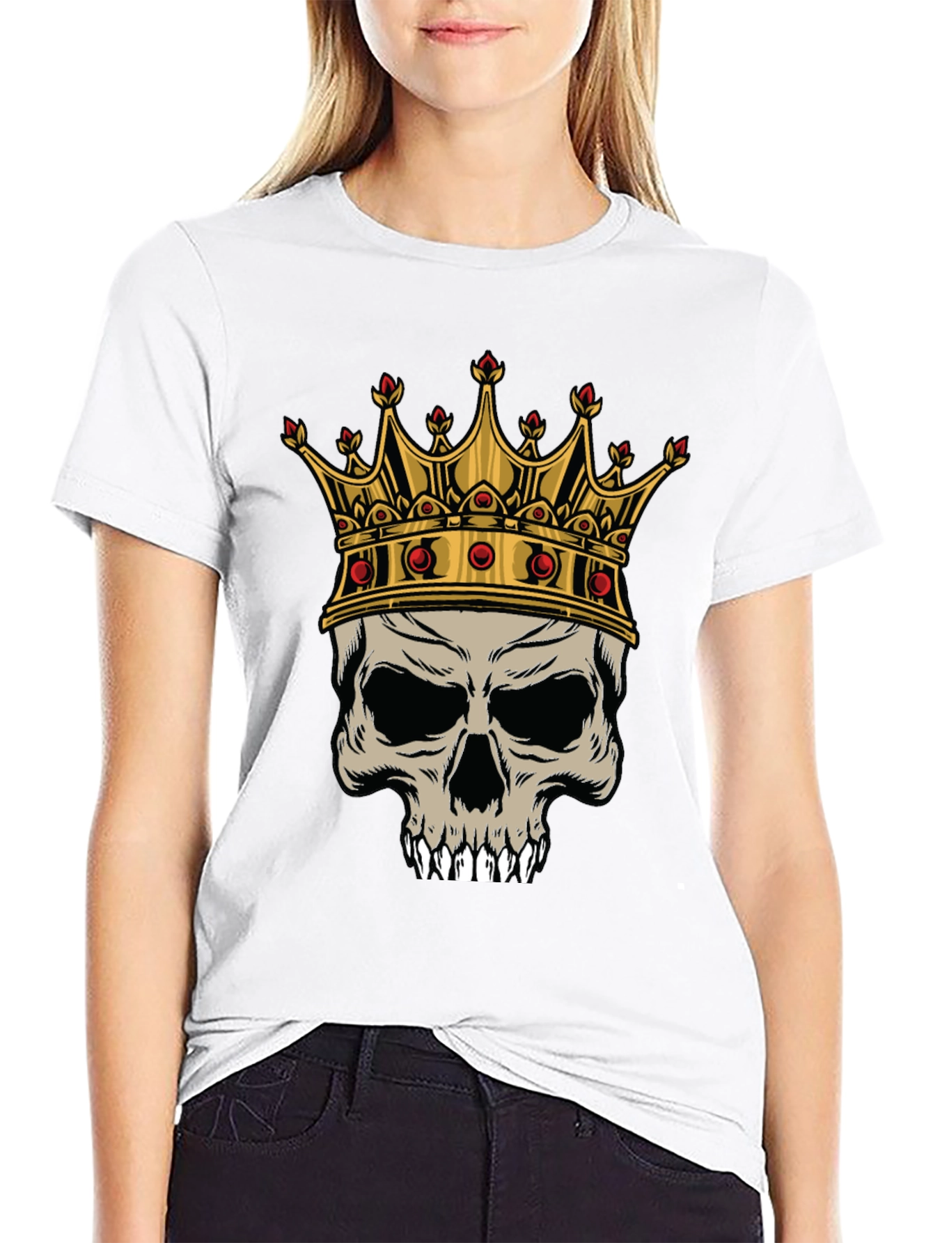 Skull King Graphic Tee - Black Cotton T-Shirt