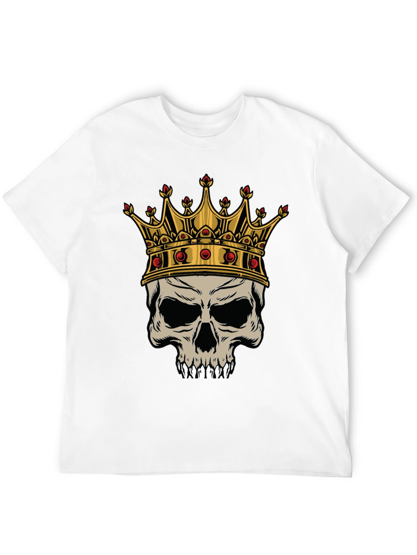 Skull King Graphic Tee - Black Cotton T-Shirt