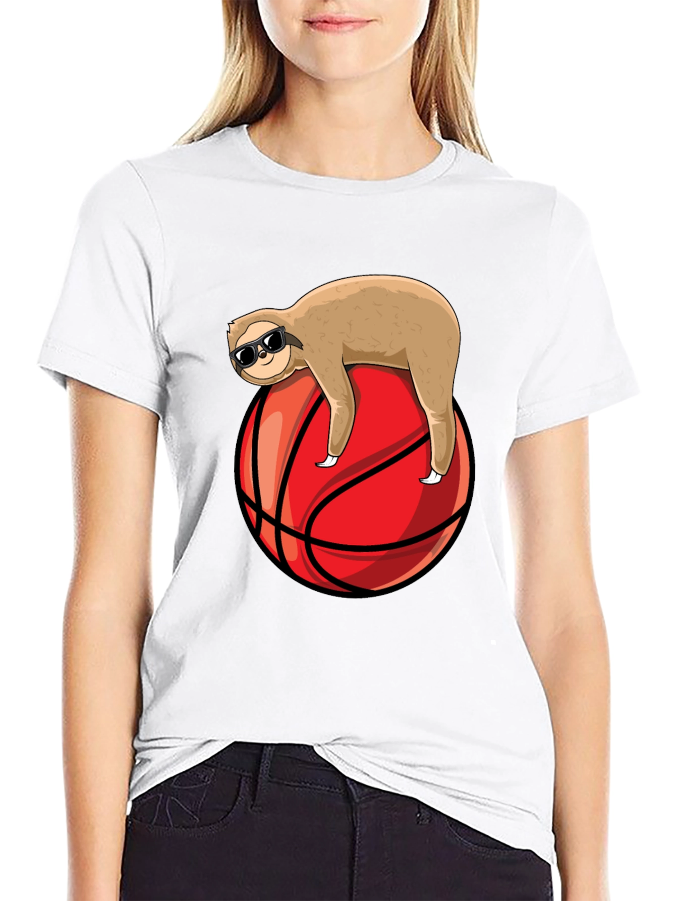 Cool Sloth Basketball Graphic Tee