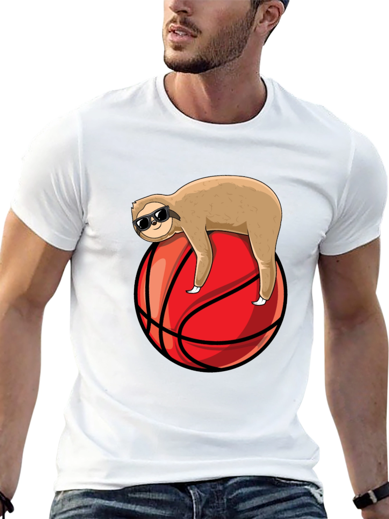 Cool Sloth Basketball Graphic Tee