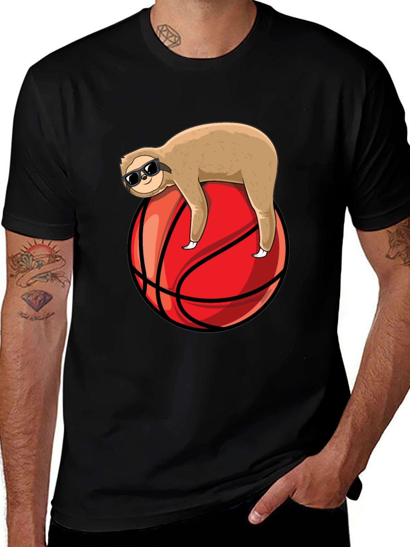 Cool Sloth Basketball Graphic Tee