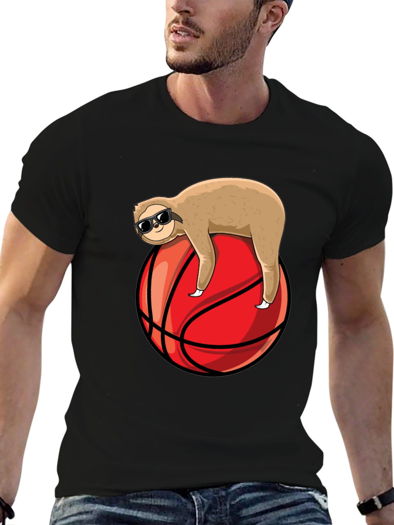Cool Sloth Basketball Graphic Tee