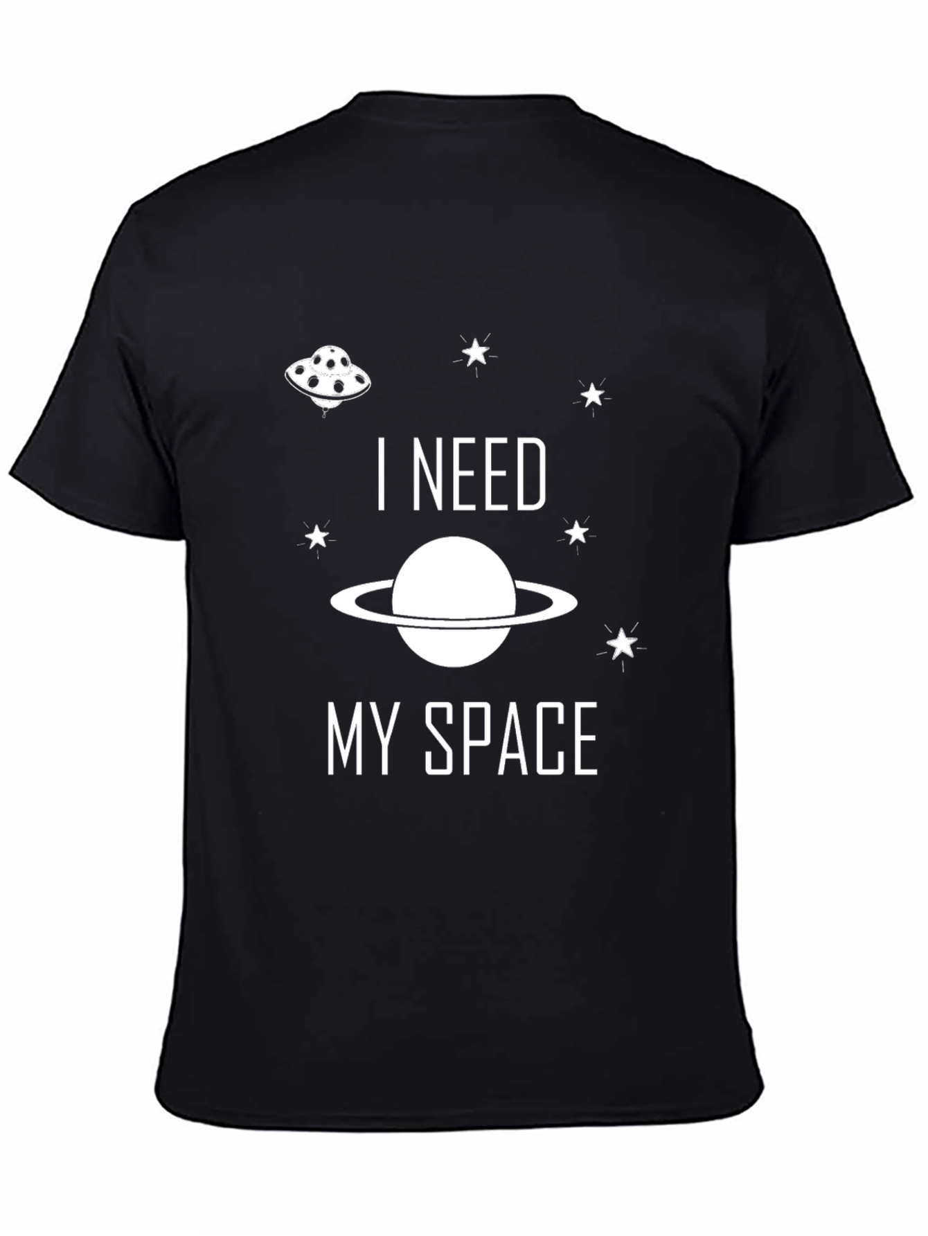 I Need My Space Graphic Tee - Black