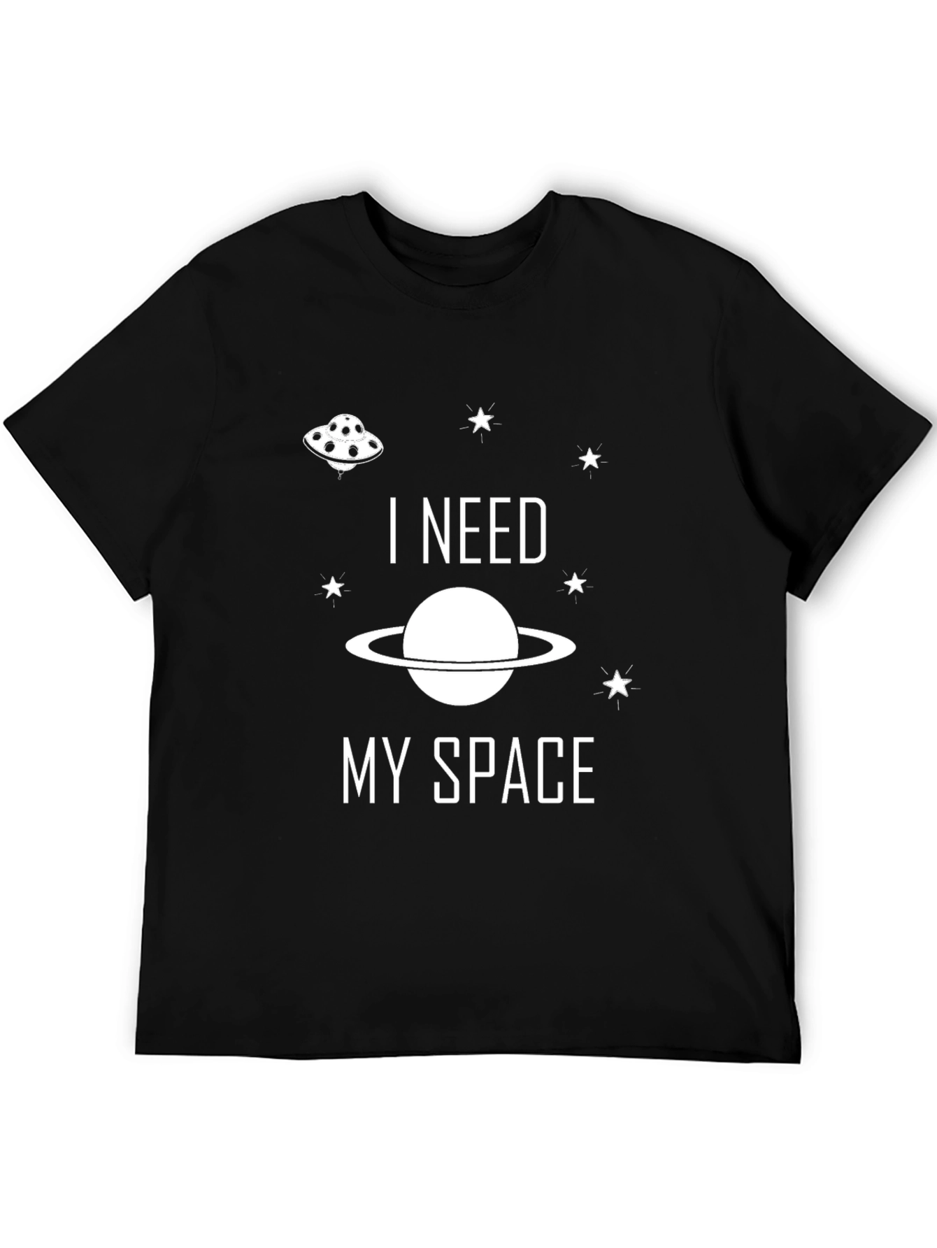 I Need My Space Graphic Tee - Black