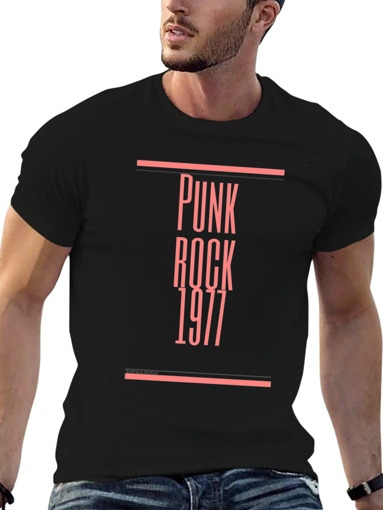 Punk Rock 1977 Black Graphic Tee