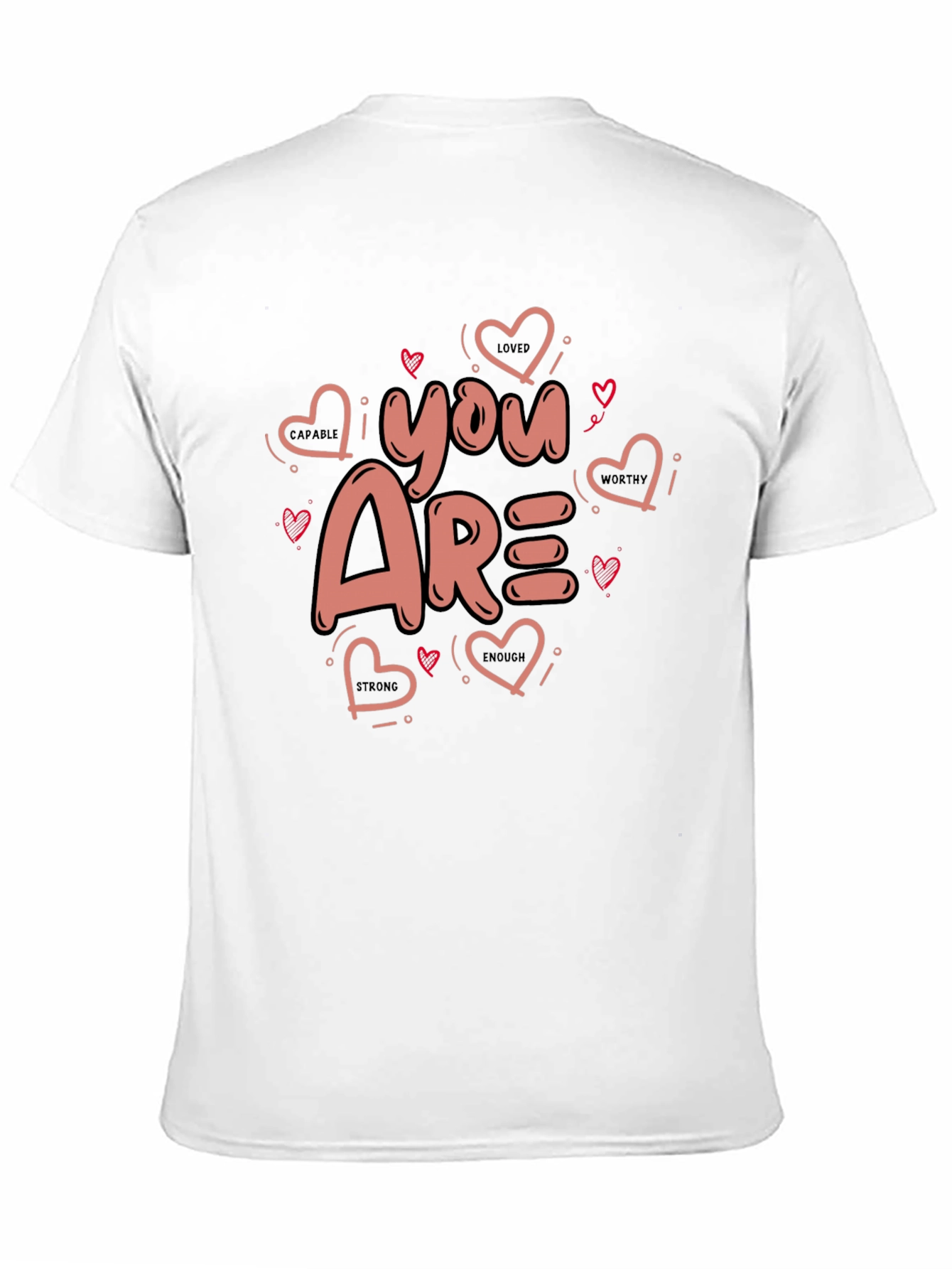 You Are Loved Valentines Black Graphic Tee