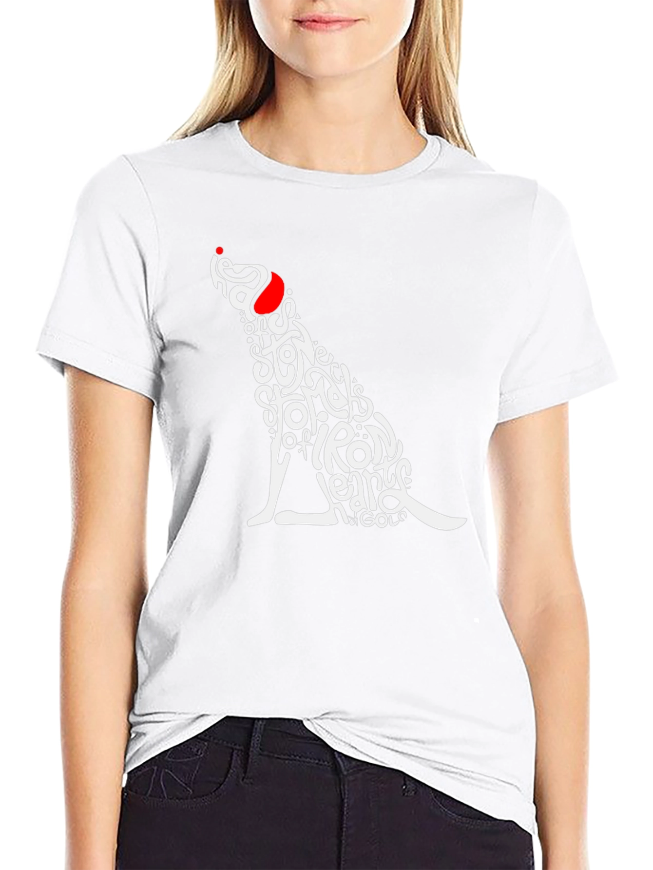Stylish Graphic Tee - Dog Word Art Design