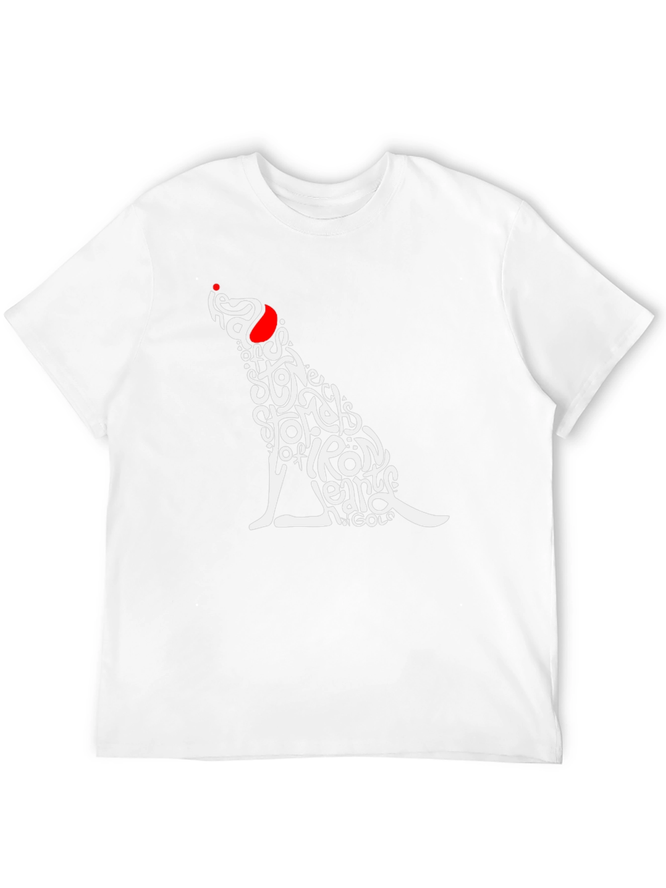 Stylish Graphic Tee - Dog Word Art Design