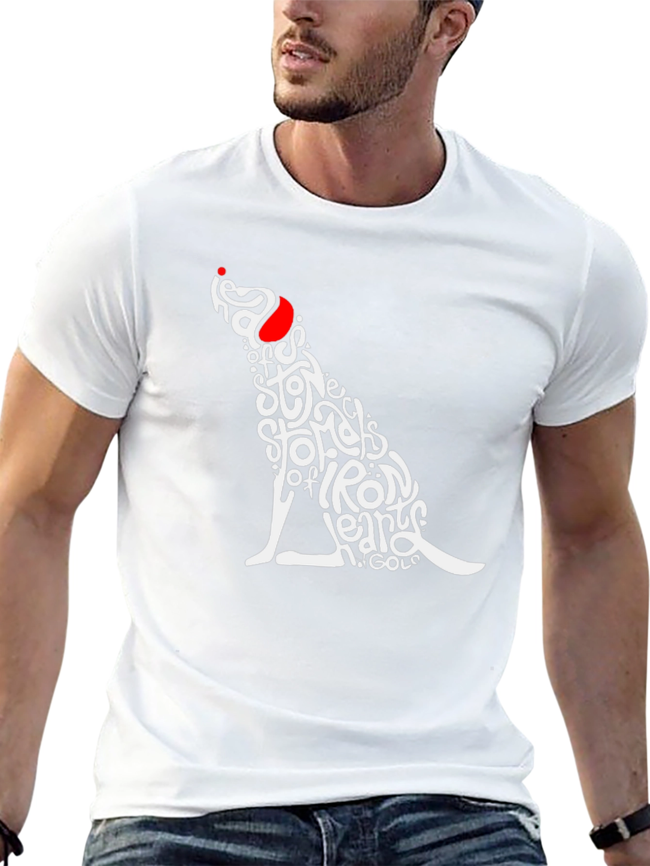 Stylish Graphic Tee - Dog Word Art Design