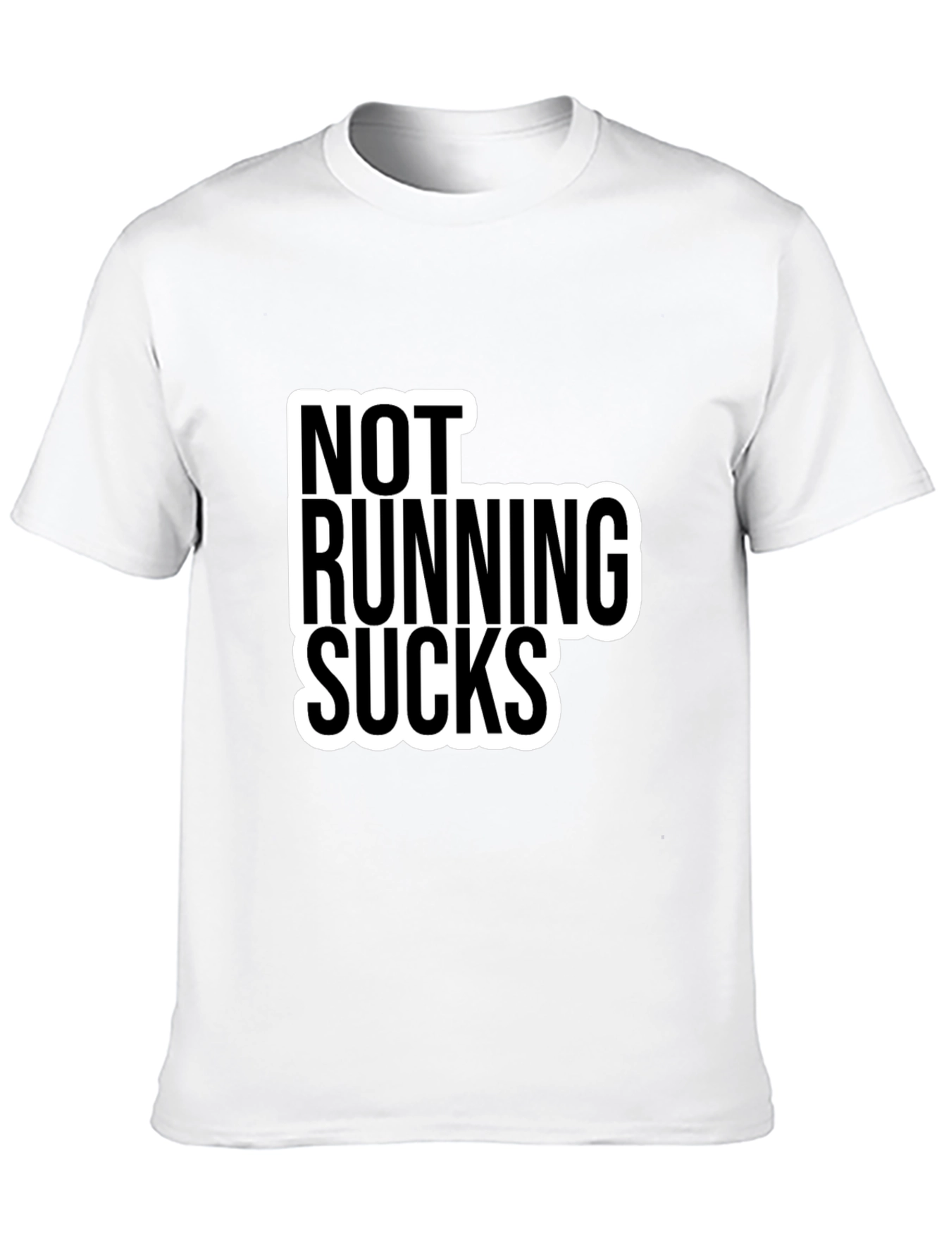 Not Running Sucks Black T-Shirt