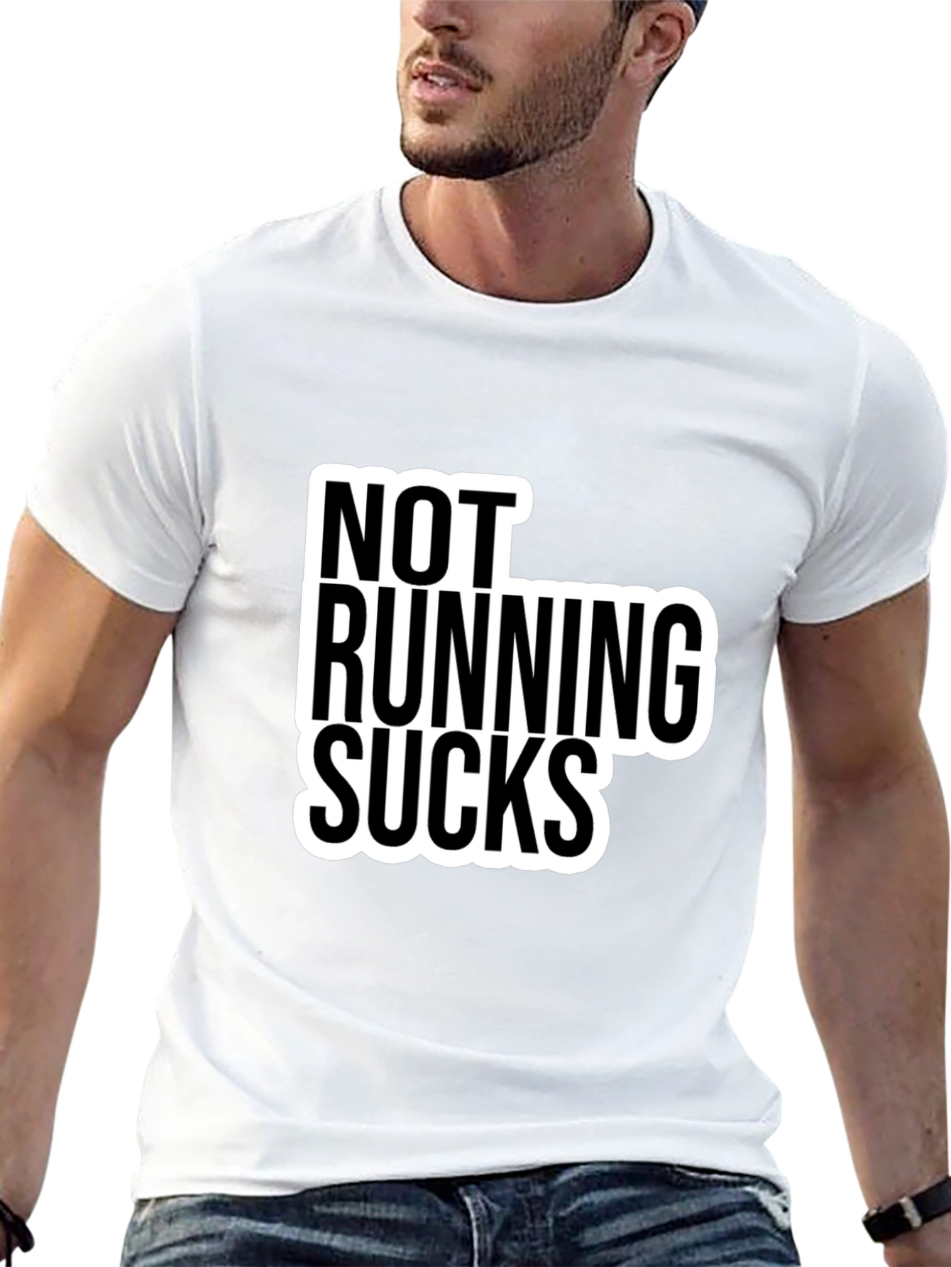 Not Running Sucks Black T-Shirt