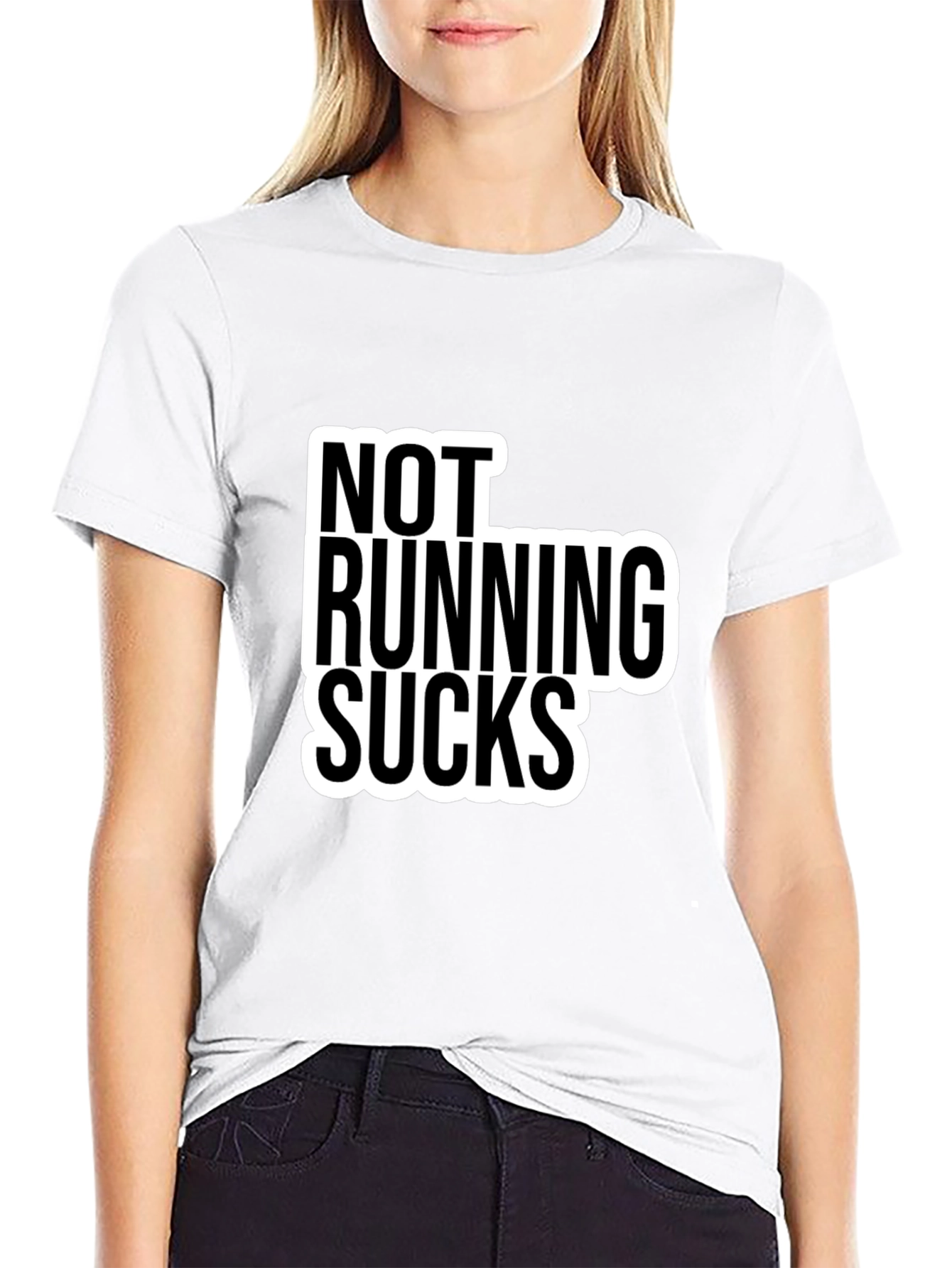 Not Running Sucks Black T-Shirt