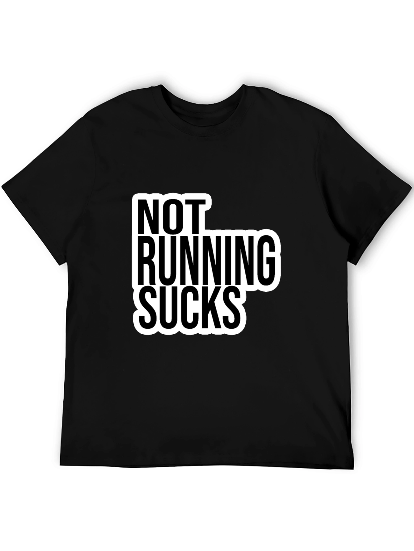 Not Running Sucks Black T-Shirt