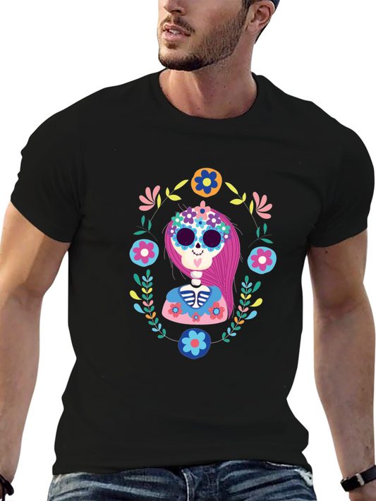 Day of the Dead Sugar Skull Graphic Tee