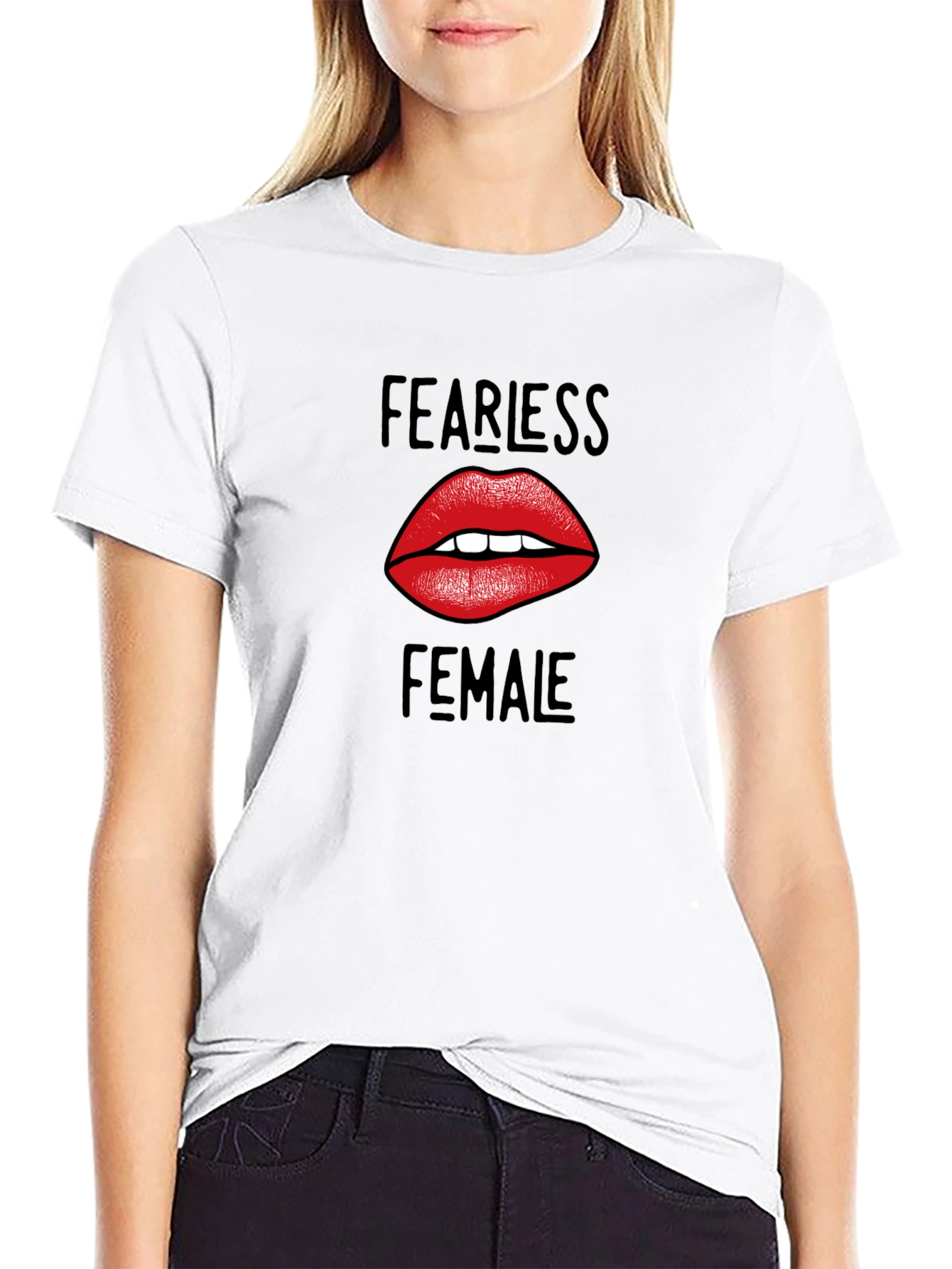 Fearless Female Graphic Tee - Black