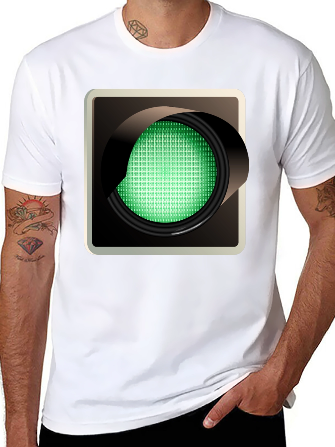 Go Green T-Shirt - Traffic Light Graphic Tee