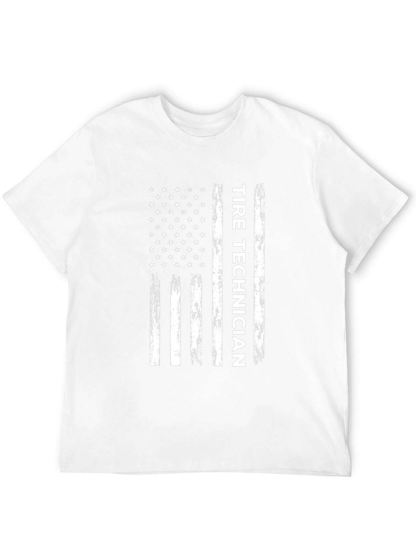 Tire Technician American Flag Graphic Tee - Black Cotton